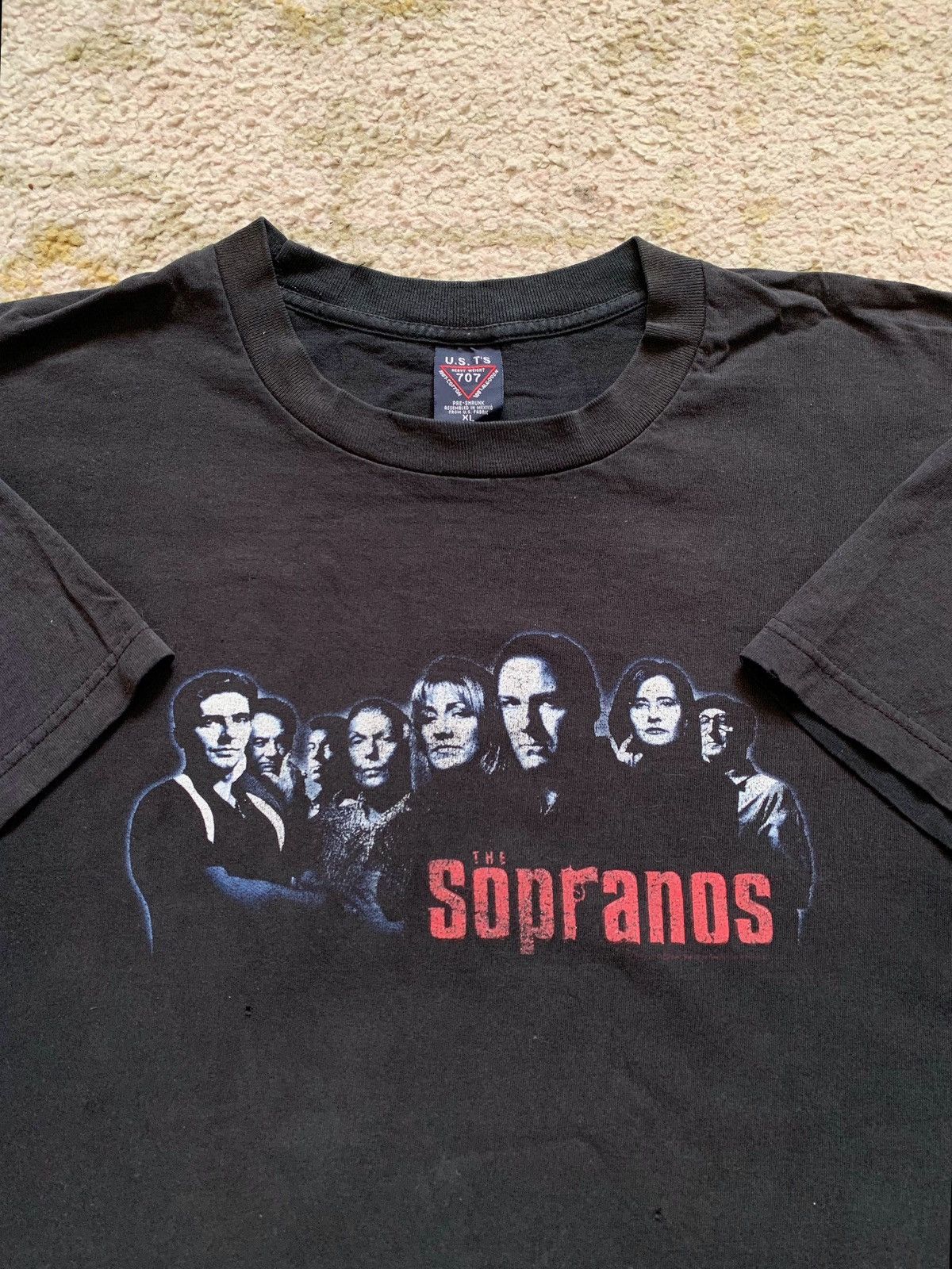 image of Movie x Vintage The Sopranos Tee 2000 Hbo in Black, Men's (Size XL)