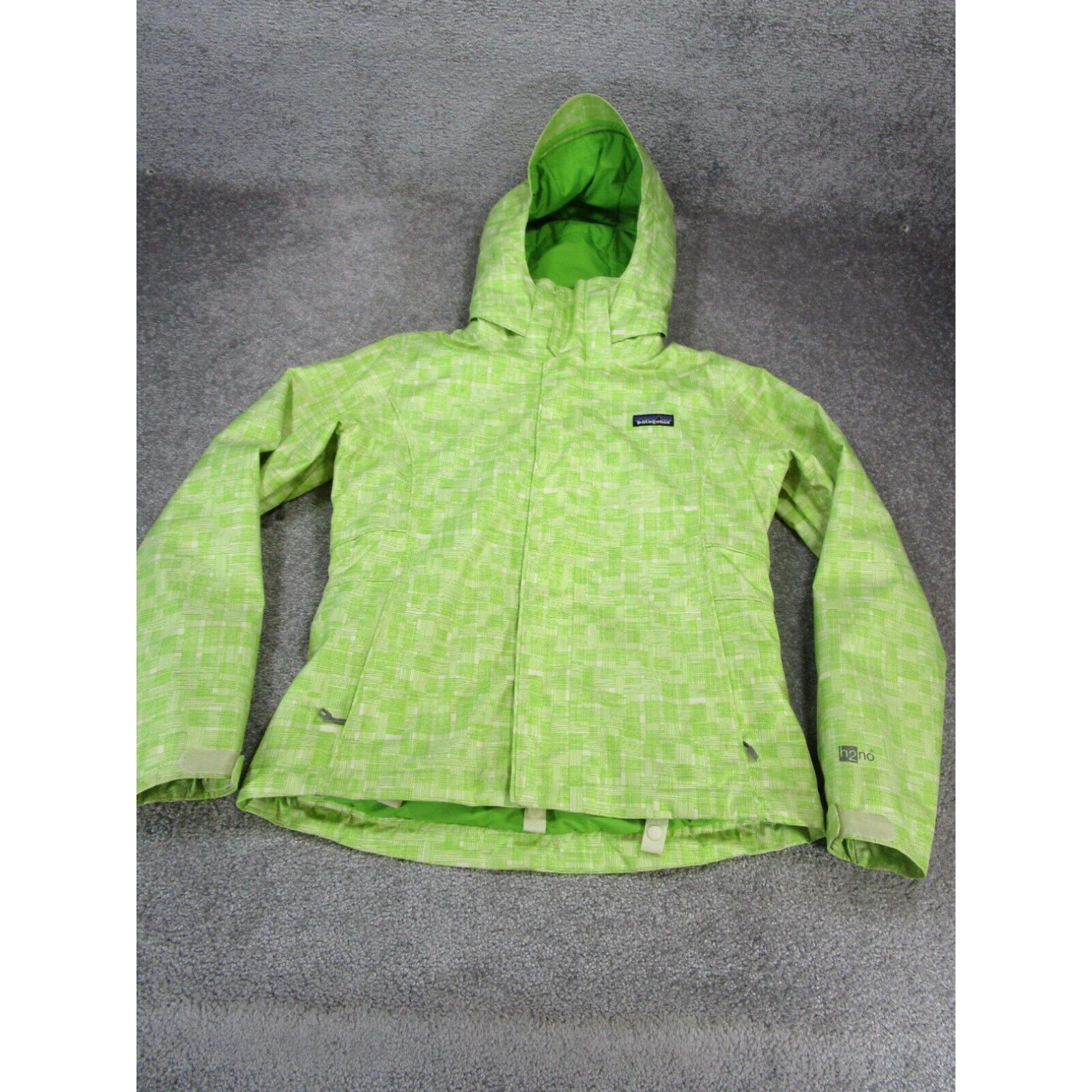 Image of Patagonia Jacket Womens Small Insulated Snowbelle Green Outdoor Stain in White