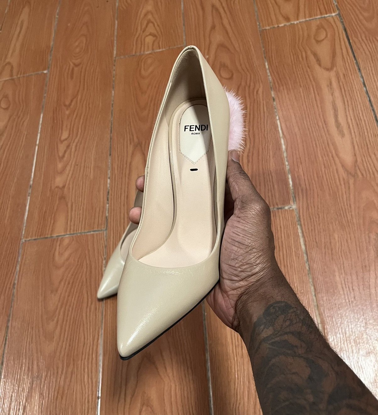 Fendi heels with pink bottoms