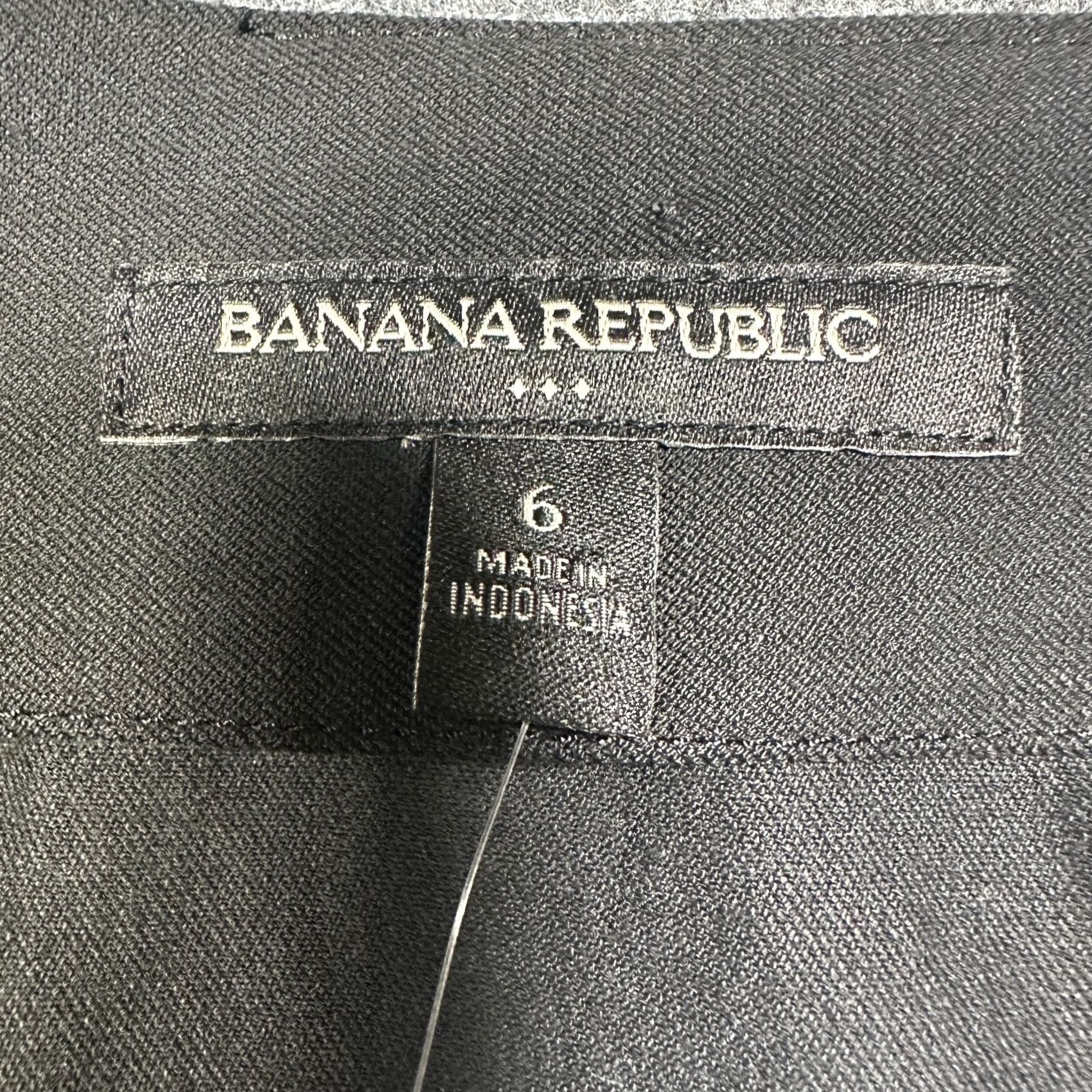 Banana Republic Banana Republic Skirt Womens 6 Black Cotton Stretch Pencil Back Zip Vent NEW Size 28" / US 6 / IT 42 - 3 Thumbnail