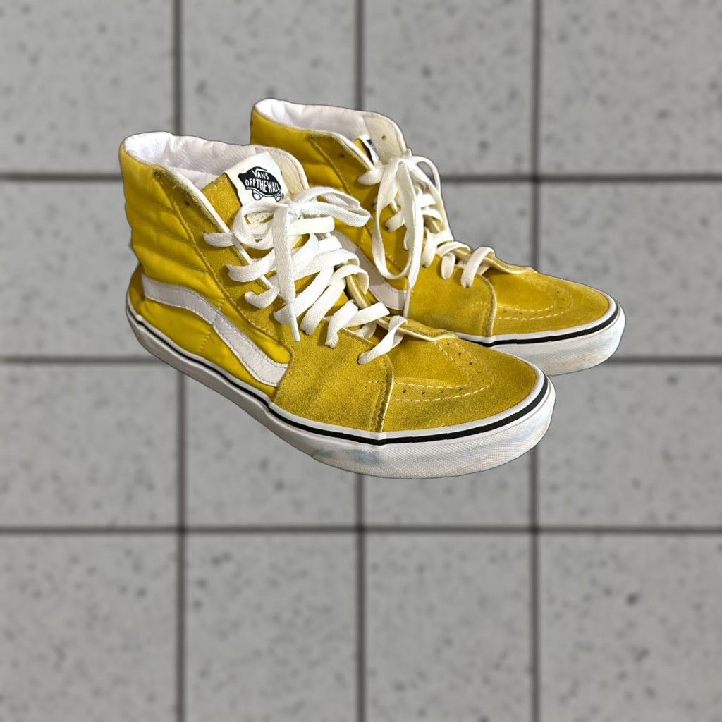 Vans Vans Sk8 Hi Mens Yellow White Skate Shoes High Top Skateboard Sneakers size 9.0 Men’s Shoes Size US M / EU 48-50 / 2 - 1 Thumbnail