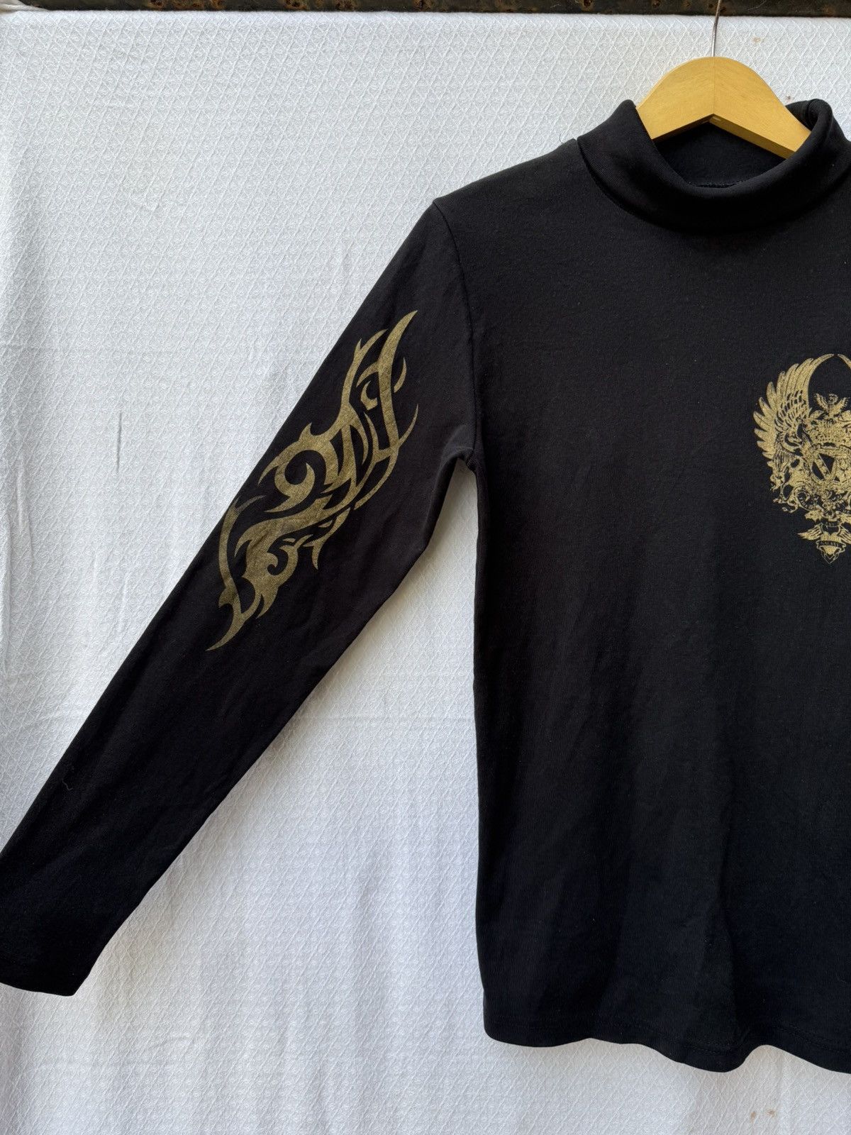 Hysteric Glamour Japanese Turtle Neck Tribal Poem Gothic Style Longsleeve Size US M / EU 48-50 / 2 - 10 Thumbnail