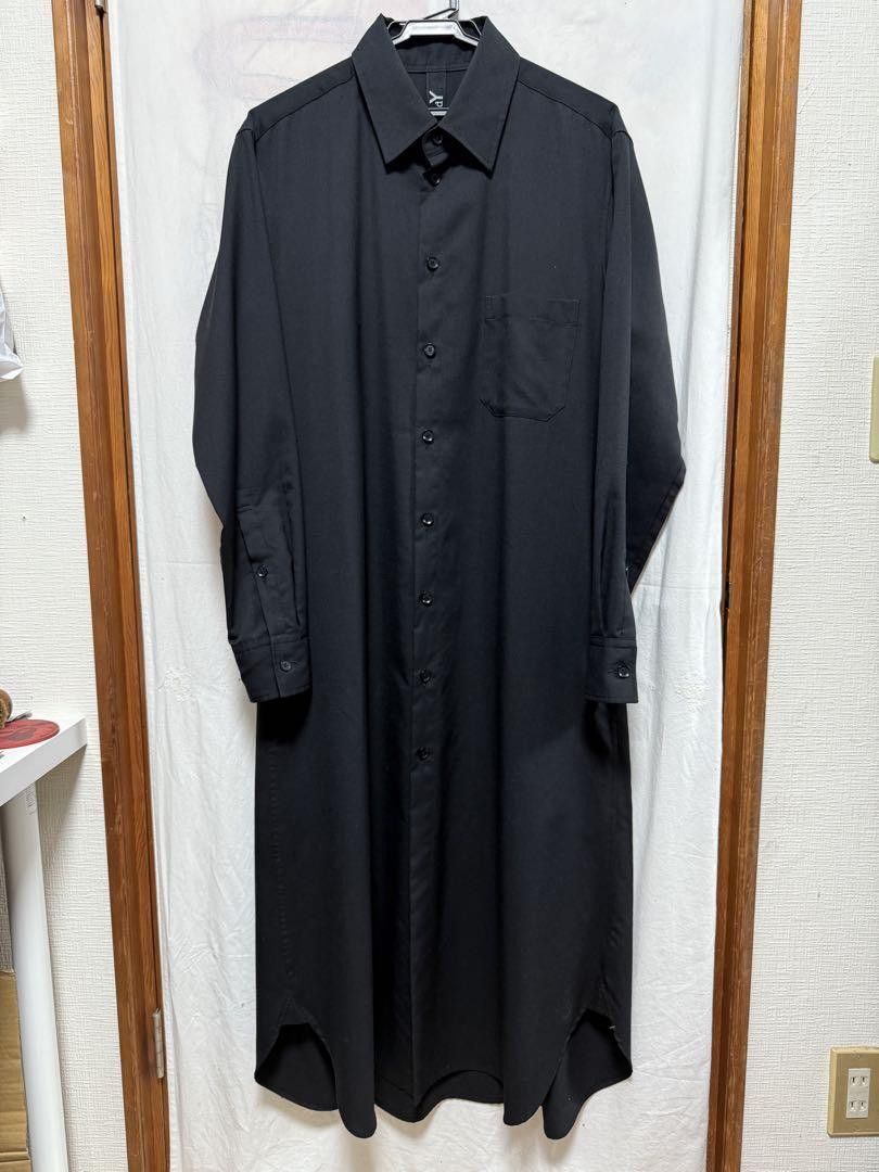 Yohji Yamamoto Ground Y wool gabardine long shirts GW-b06-100 