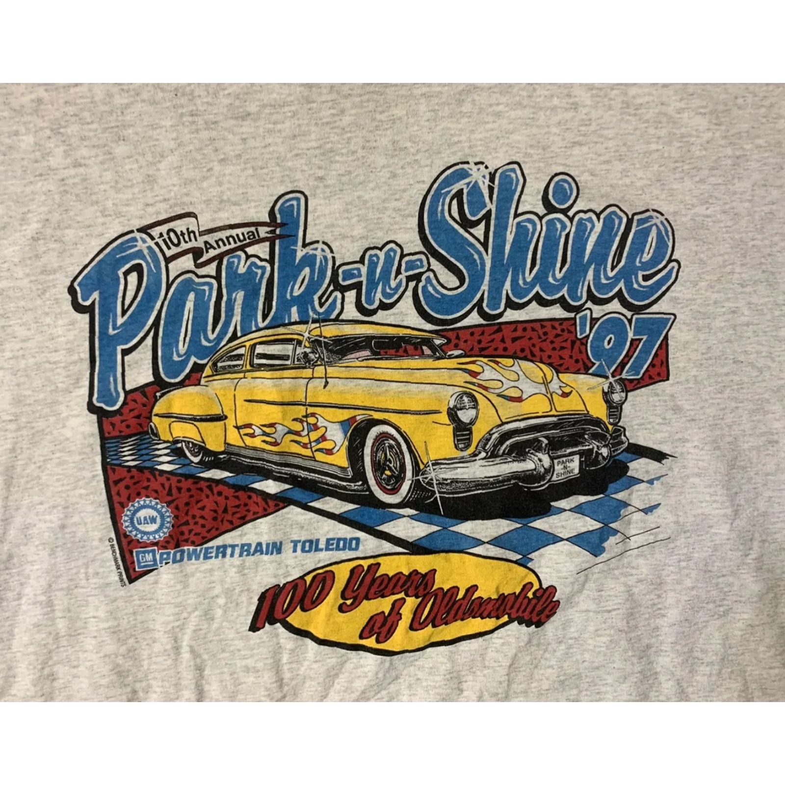 Fruit Of The Loom Park N Shine Oldsmobile Car Show Mens T Shirt Extra Large XL Size US XL / EU 56 / 4 - 2 Thumbnail