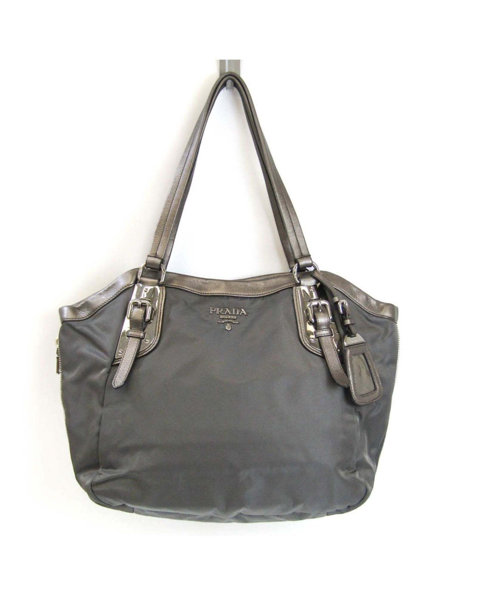 image of Prada Brown Synthetic Shoulder Bag, Women's