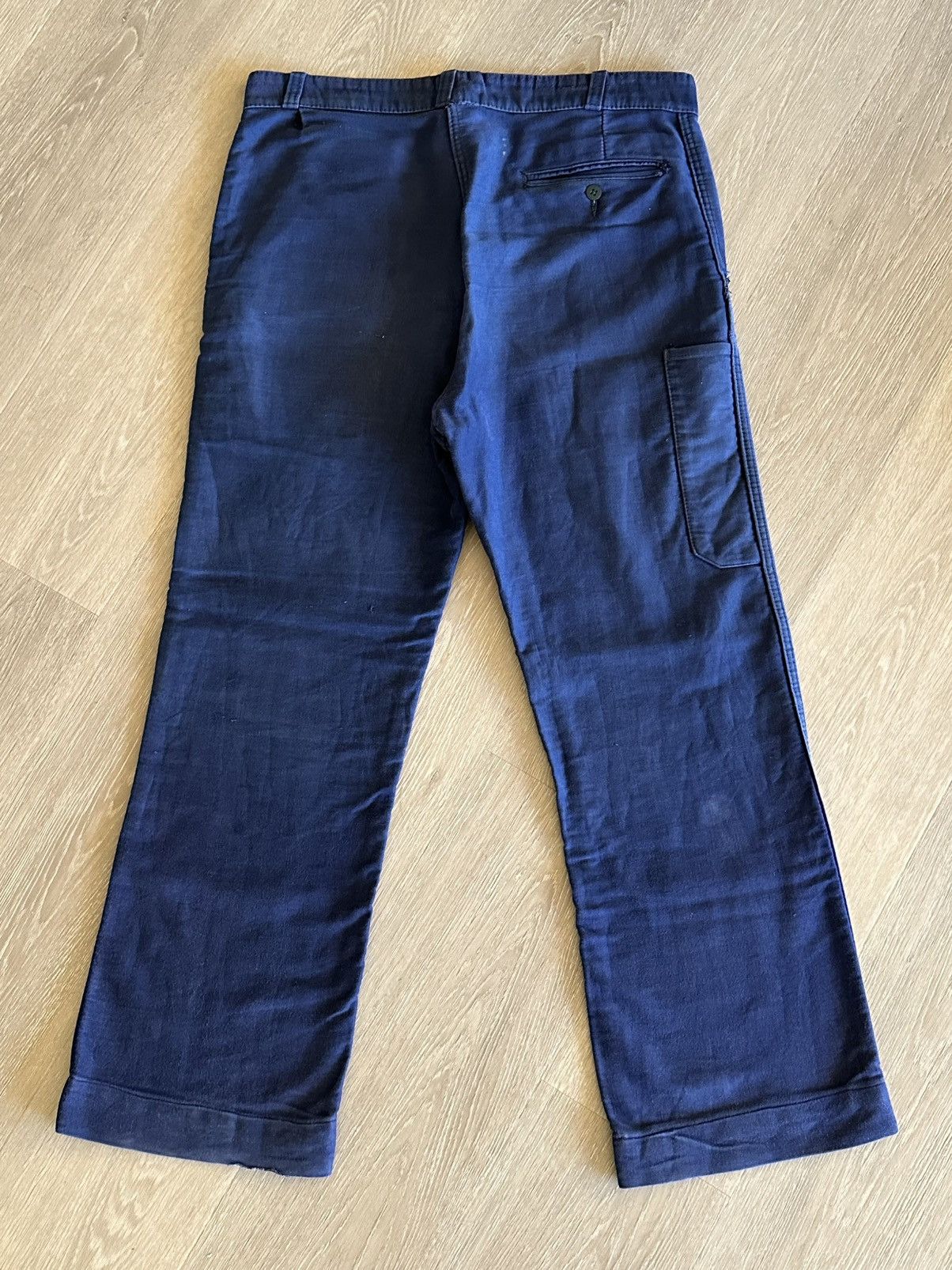 Vintage Vintage French 60s Moleskin Work Pants Size US 33 - 2 Thumbnail