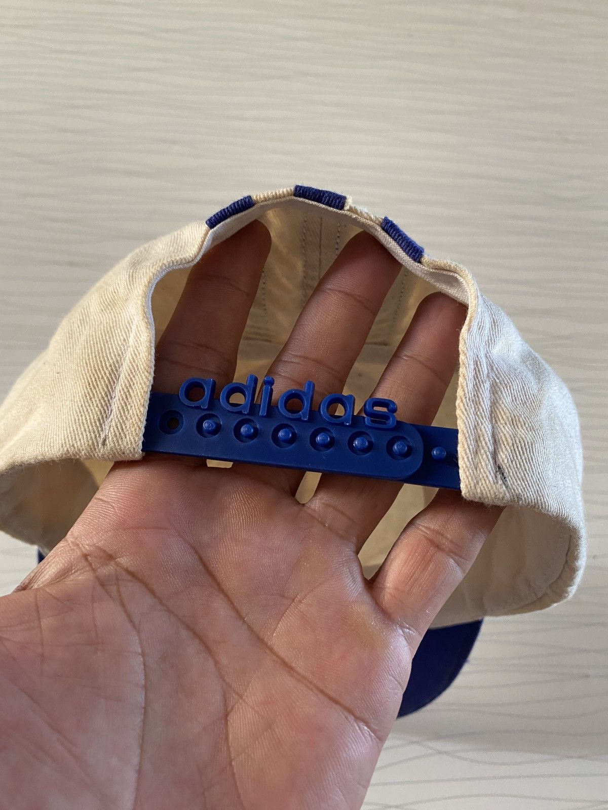 Adidas Vintage Adidas White Blue Cap Hat Size ONE SIZE - 7 Thumbnail