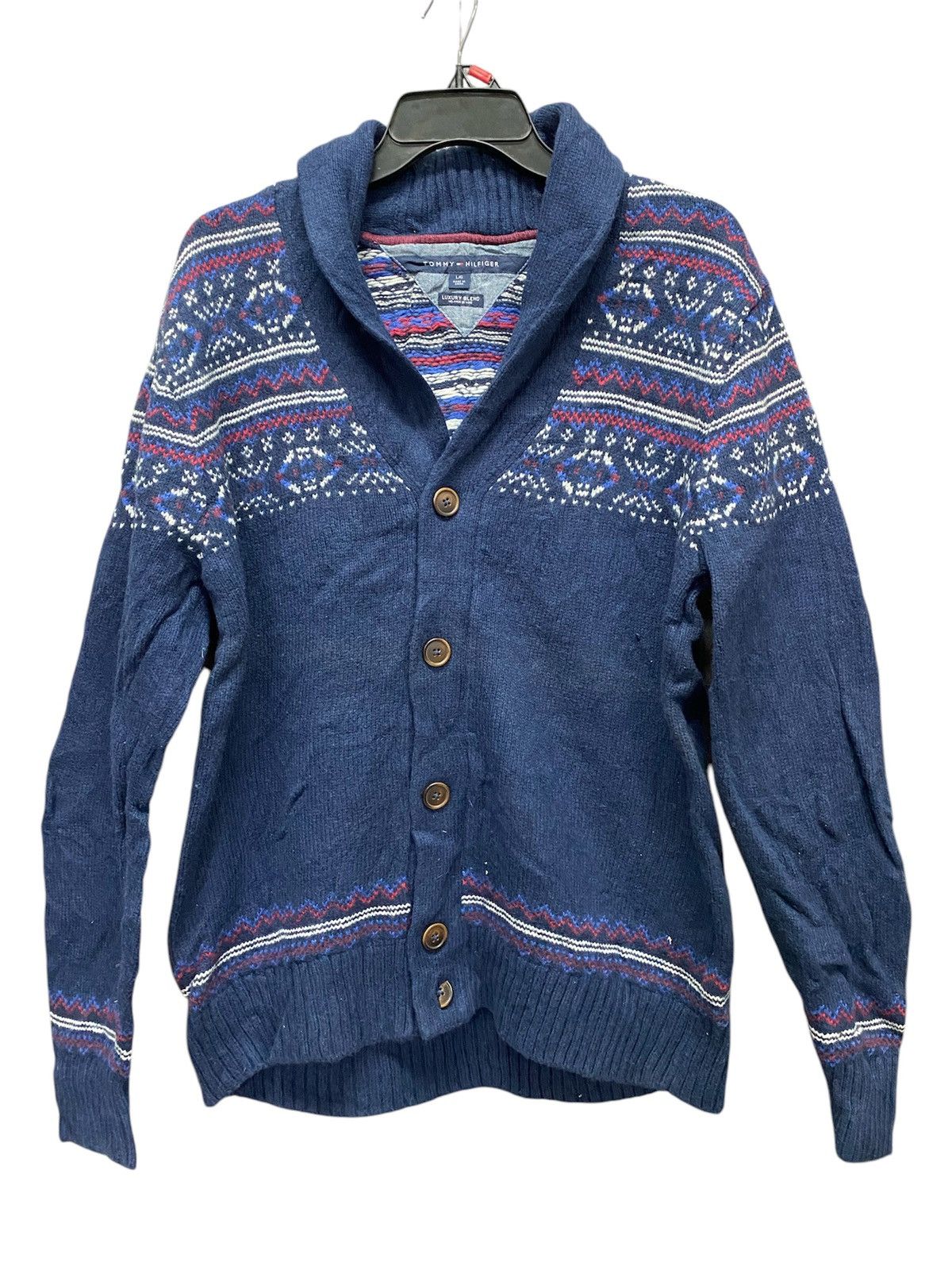 Tommy Hilfiger × Vintage TOMMY HILFIGER x Knitwear (Luxury Blend) Size US L / EU 52-54 / 3 - 1 Thumbnail