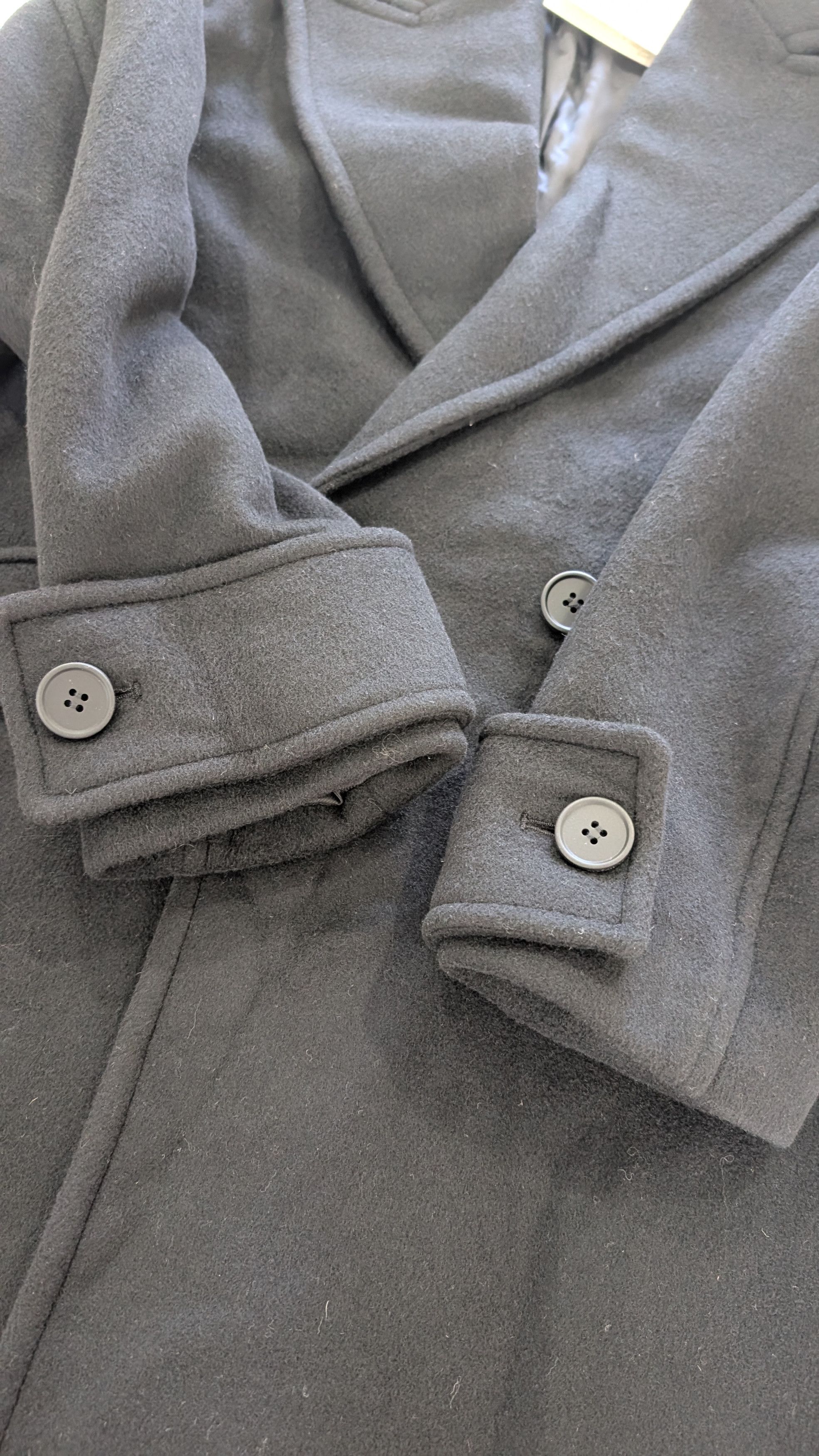 Allsaints AllSaints Mabel Coat Black Oversized Double Breasted Wool Size S / US 4 / IT 40 - 6 Thumbnail
