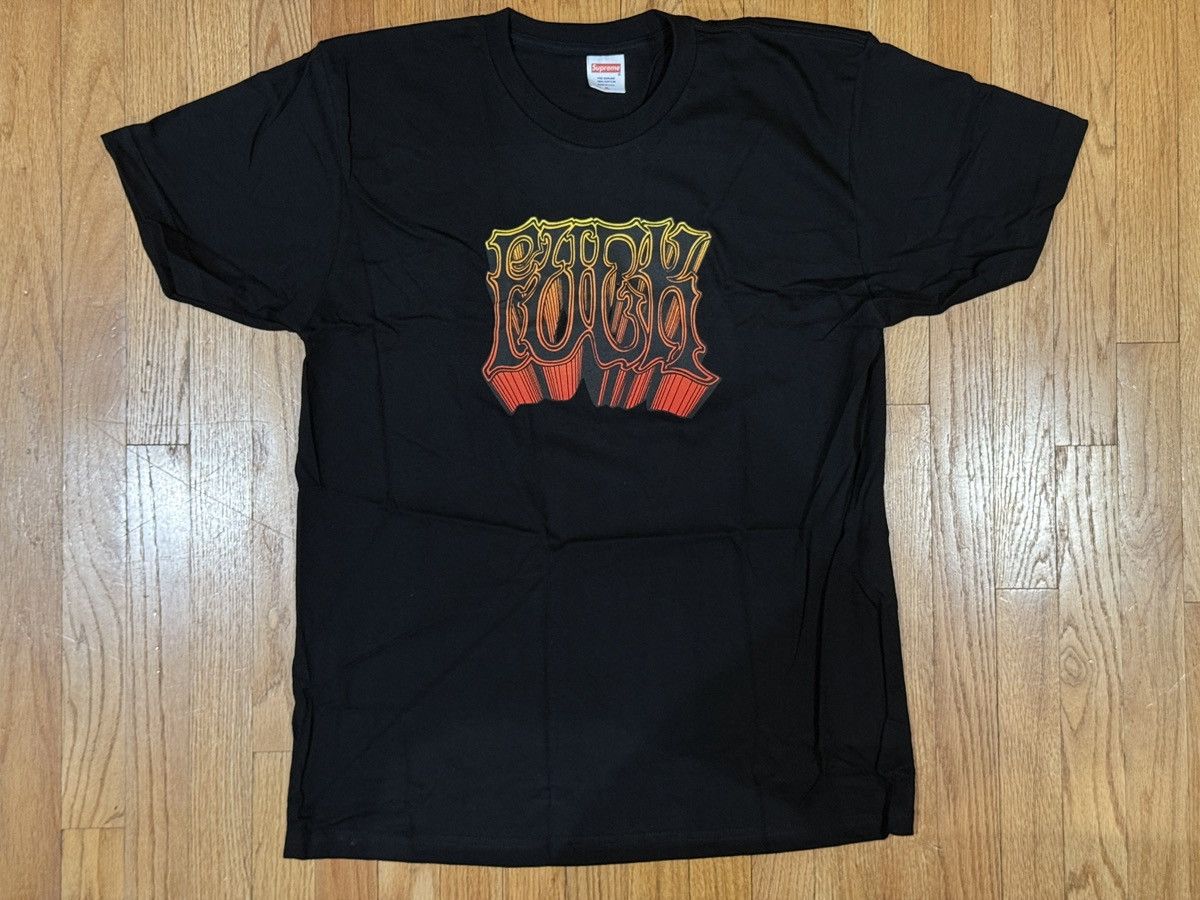 Supreme SUPREME FW14 FUCK TEE T-SHIRT SIZE XL BLACK BRAND NEW IN BAG Size US XL / EU 56 / 4 - 1 Thumbnail