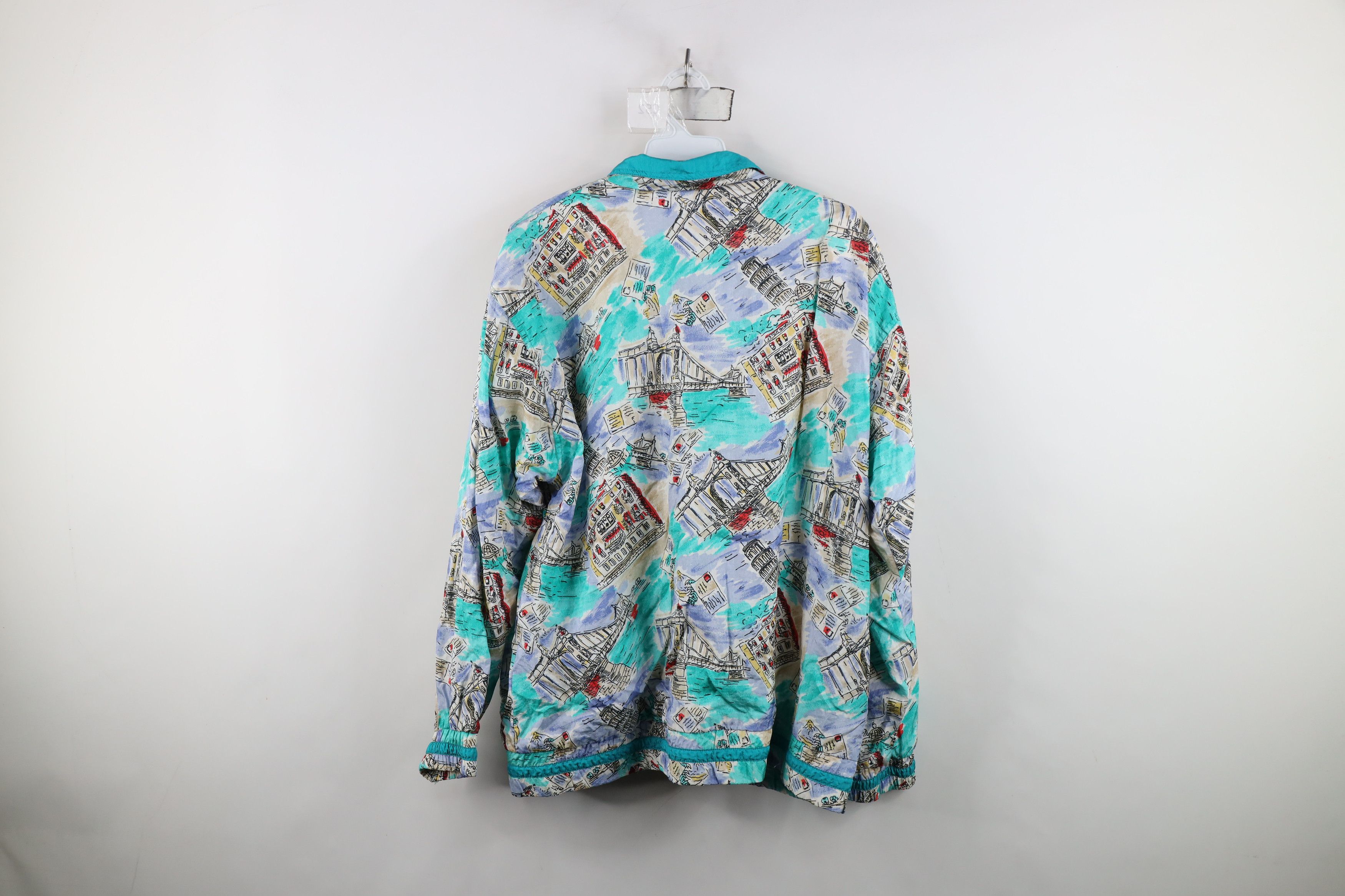 Vintage Vintage 90s Streetwear Over Print Lined Windbreaker Jacket Size L / US 10 / IT 46 - 11 Thumbnail