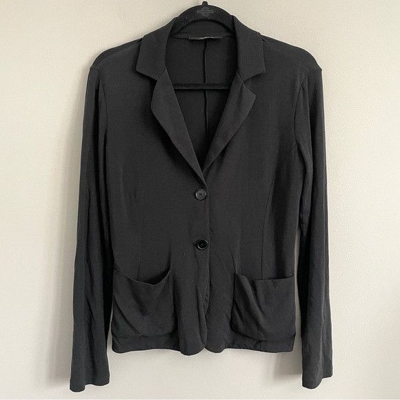 Weekend Max Mara Weekend Max Mara Black Lightweight Jersey Blazer 🇵🇹 Size M / US 6-8 / IT 42-44 - 10 Thumbnail