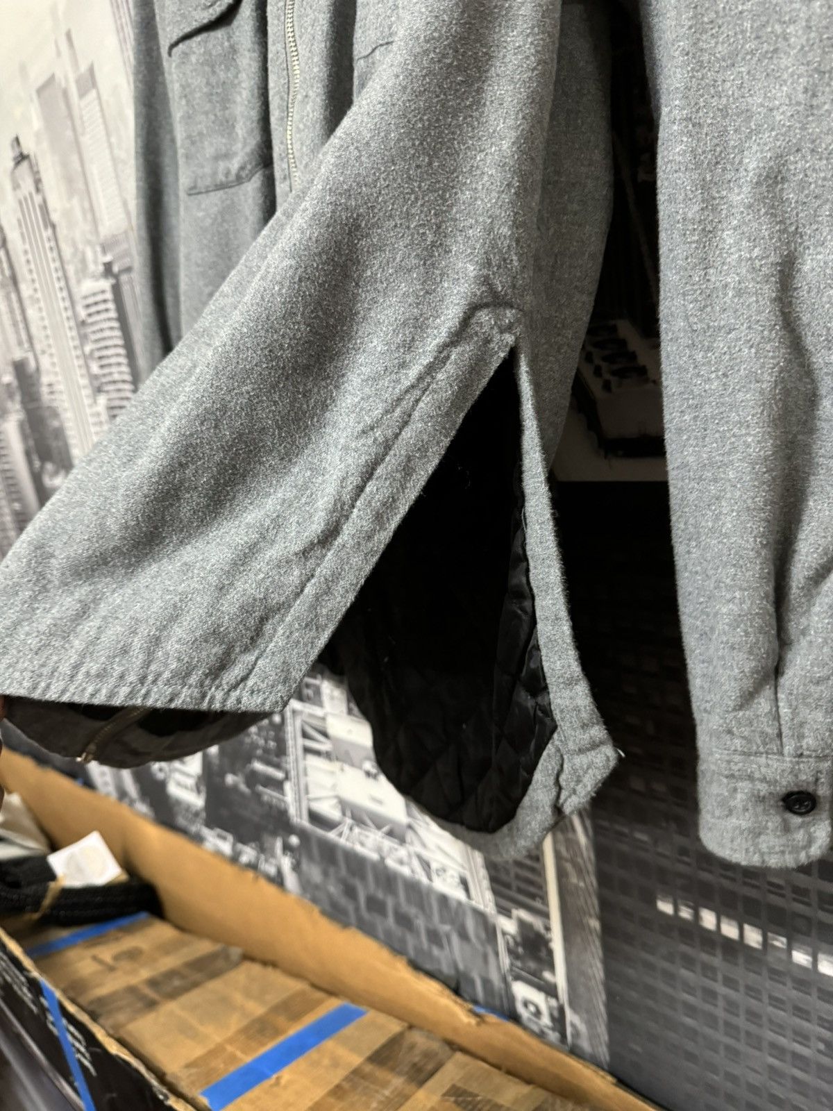 Essentials × FOG × Fear of God Fear of God Essentials OG Quilted Jacket Gray SZ Medium 💥 Size US M / EU 48-50 / 2 - 3 Thumbnail