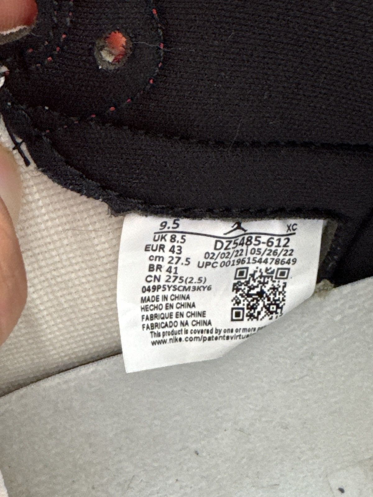 Jordan Brand × Nike Lost and found 1s Size US 9.5 / EU 42-43 - 11 Thumbnail