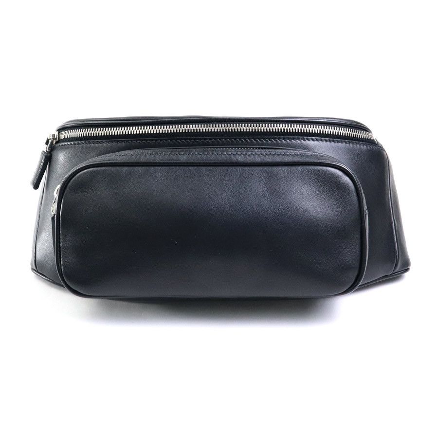 image of Prada Body Bag Waist Pouch Leather Black, Women's