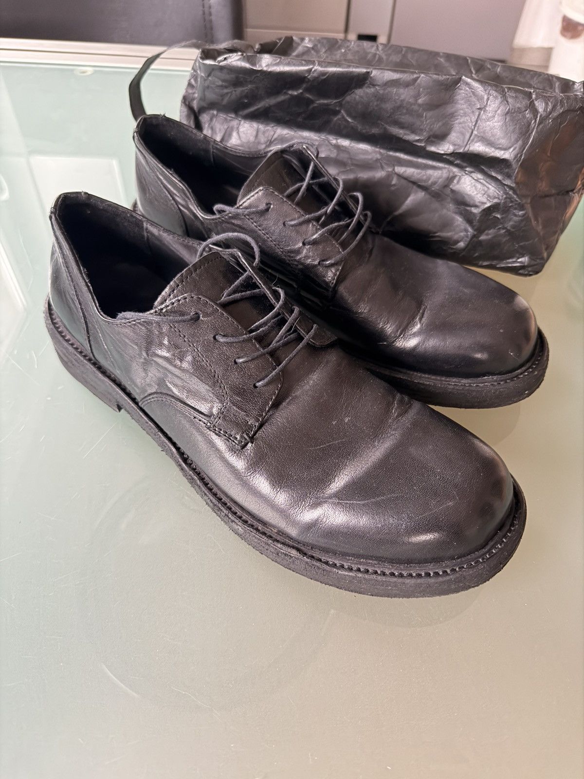 Other Paracia Mid-Heel Derby – Washed Leather Black Size US 13 / EU 46 - 1 Thumbnail