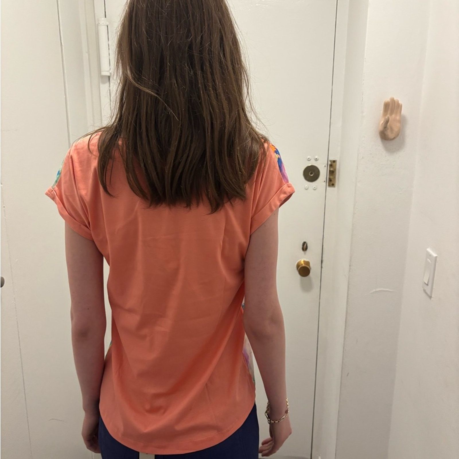 Other NWT Van Laack Orange Pink Short Sleeve Tie-Dye Tee Size 6 Size M / US 6-8 / IT 42-44 - 10 Thumbnail