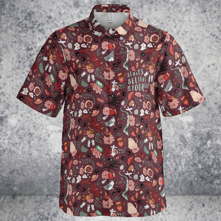 Designer × The Unbranded Brand Always Believe In Yourself Ghibli Characters Pattern Shirt Size US L / EU 52-54 / 3 - 2 Thumbnail