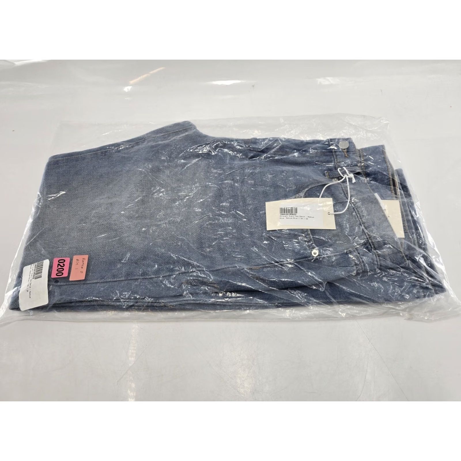 MNML mnml Jeans Shirt Mens Straight Everyday Denim Medium Blue 33x34 5-Pocket Regular Comfort Vintage NWT Size US 33 - 5 Thumbnail