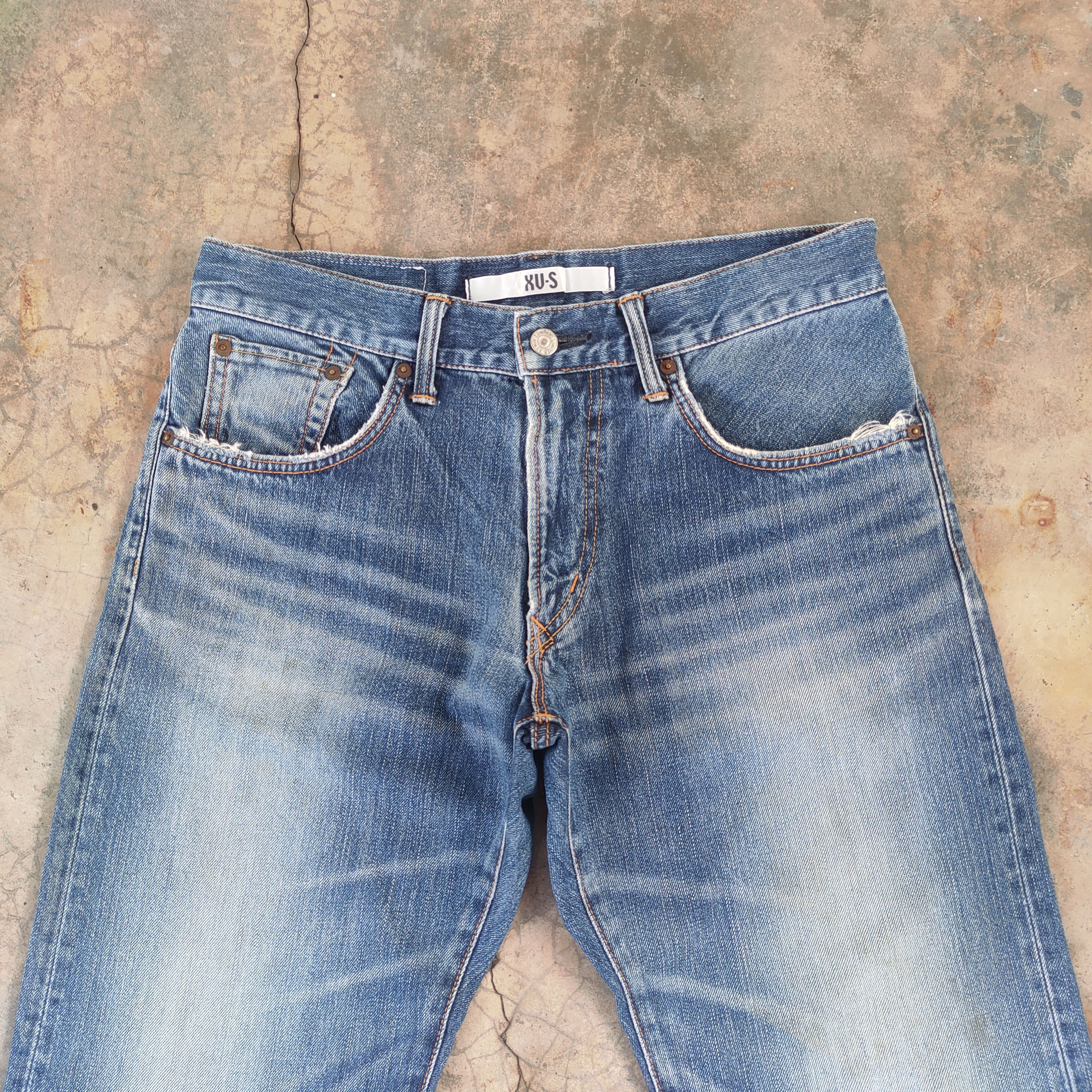 Edwin × Vintage W33 VINTAGE EDWIN XV FADED DISTRESSED JEAN PANTS Size US 33 - 3 Thumbnail