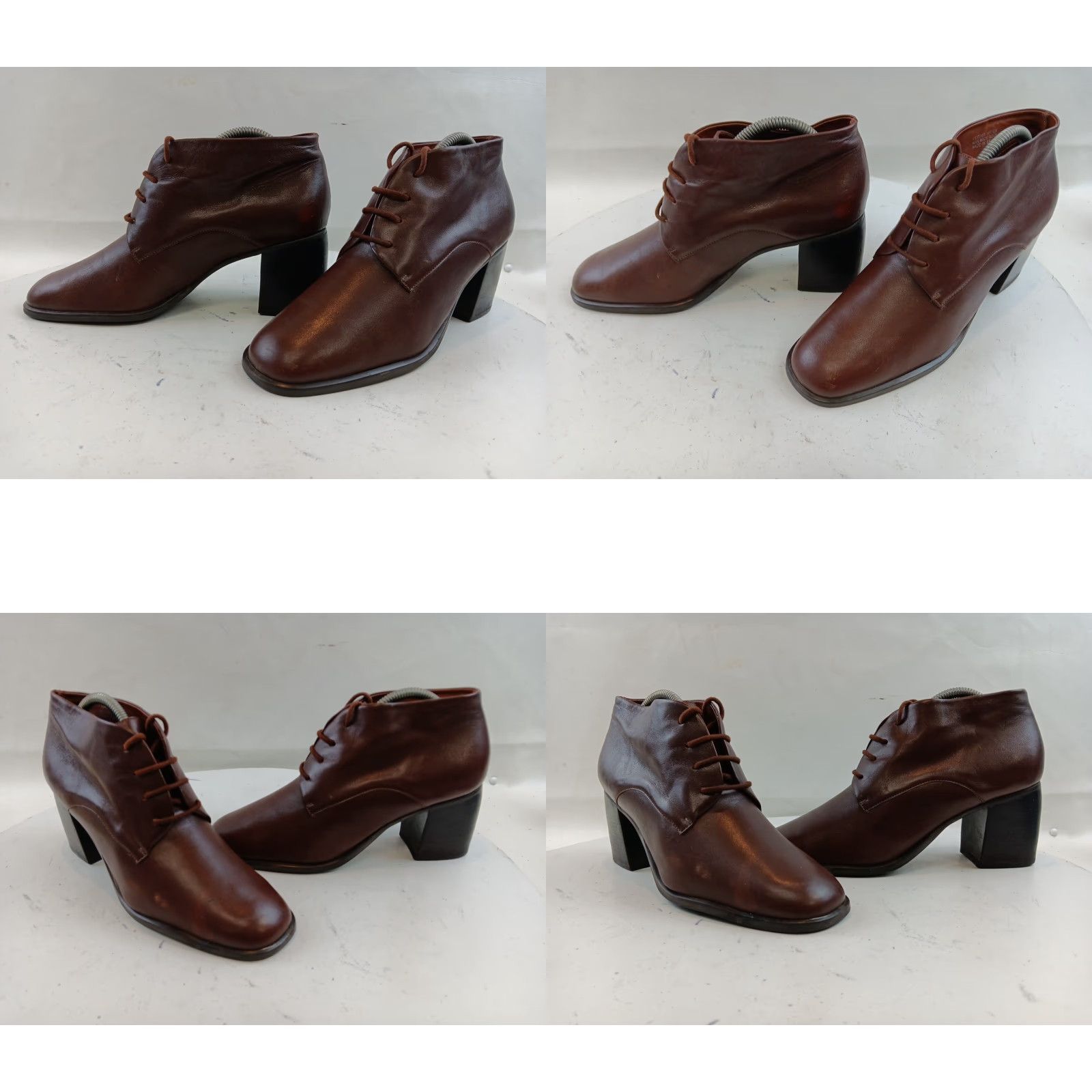 Etienne Aigner Etienne Aigner Pinto Boots Women Ankle Brown Leather Lace Up Block Heel 2 in Size 10 M Casual Fall Winter Spring Size US 10 / IT 40 - 9 Thumbnail