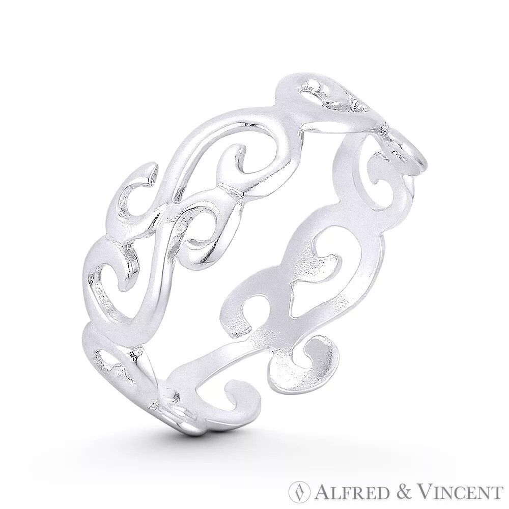 Other Swirl Pattern "Wind Gust" Engraved Design Ring Size ONE SIZE - 1 Preview