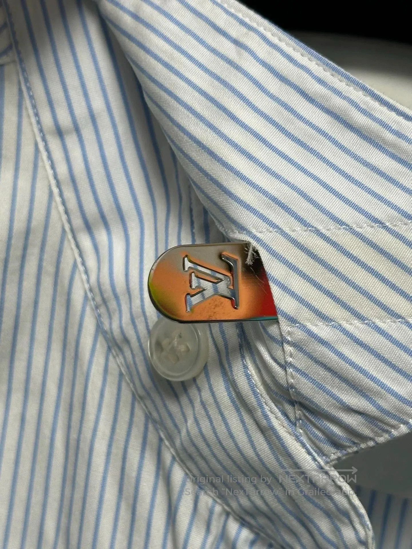 Louis Vuitton Louis Vuitton Blue White Stripe Long. Size US M / EU 48-50 / 2 - 4 Thumbnail
