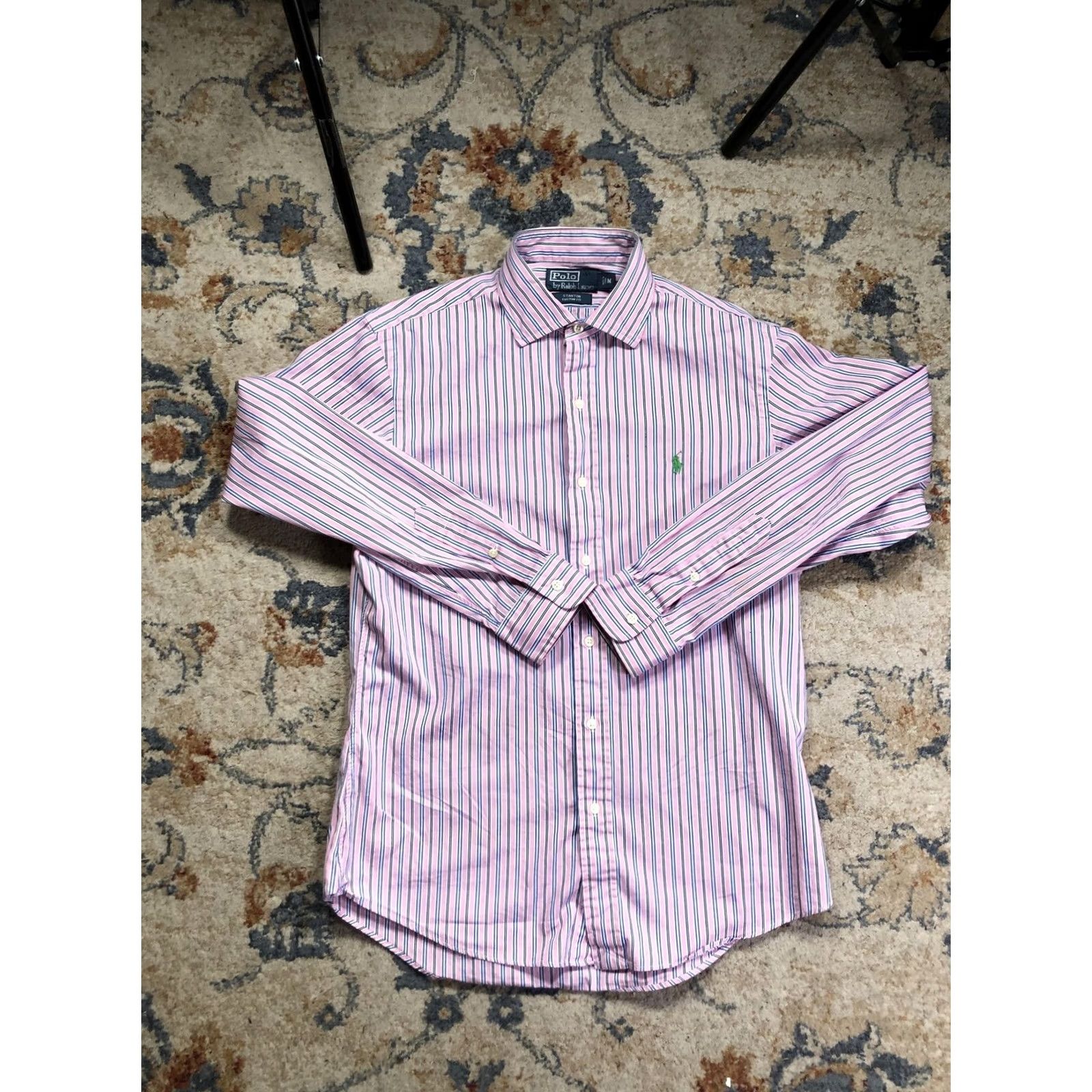 Polo Ralph Lauren Polo Ralph Lauren Stanton Shirt Mens M Pink Stripe Custom Fit Button Down Shirt Size US M / EU 48-50 / 2 - 2 Thumbnail