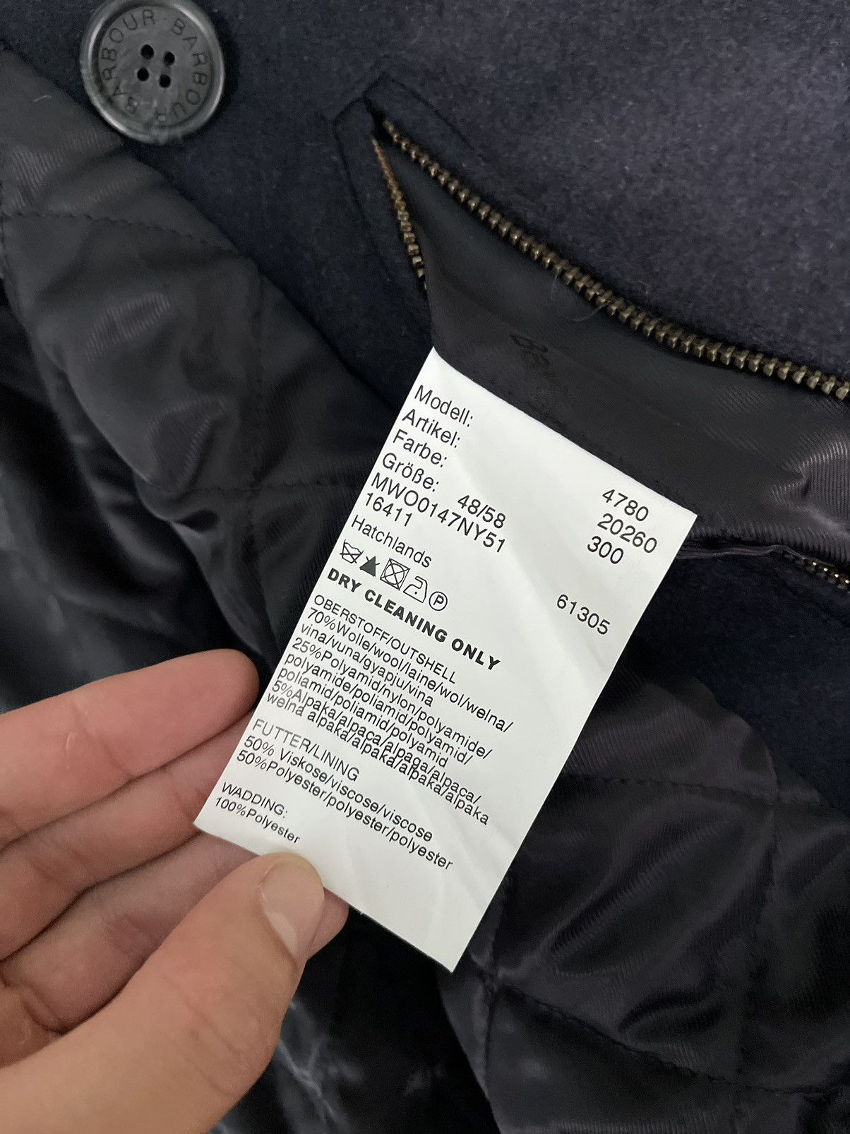 Barbour × Designer Barbour double breasted wool coat jacket Size US XL / EU 56 / 4 - 4 Thumbnail