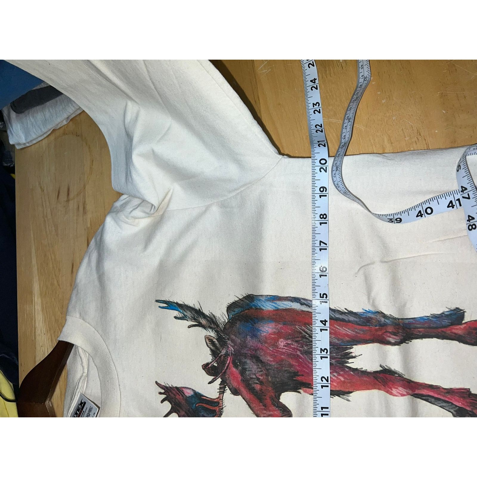 Tultex Vintage Moose Shirt Long Sleeve Art Artwork Animal Nature M Size US M / EU 48-50 / 2 - 10 Thumbnail