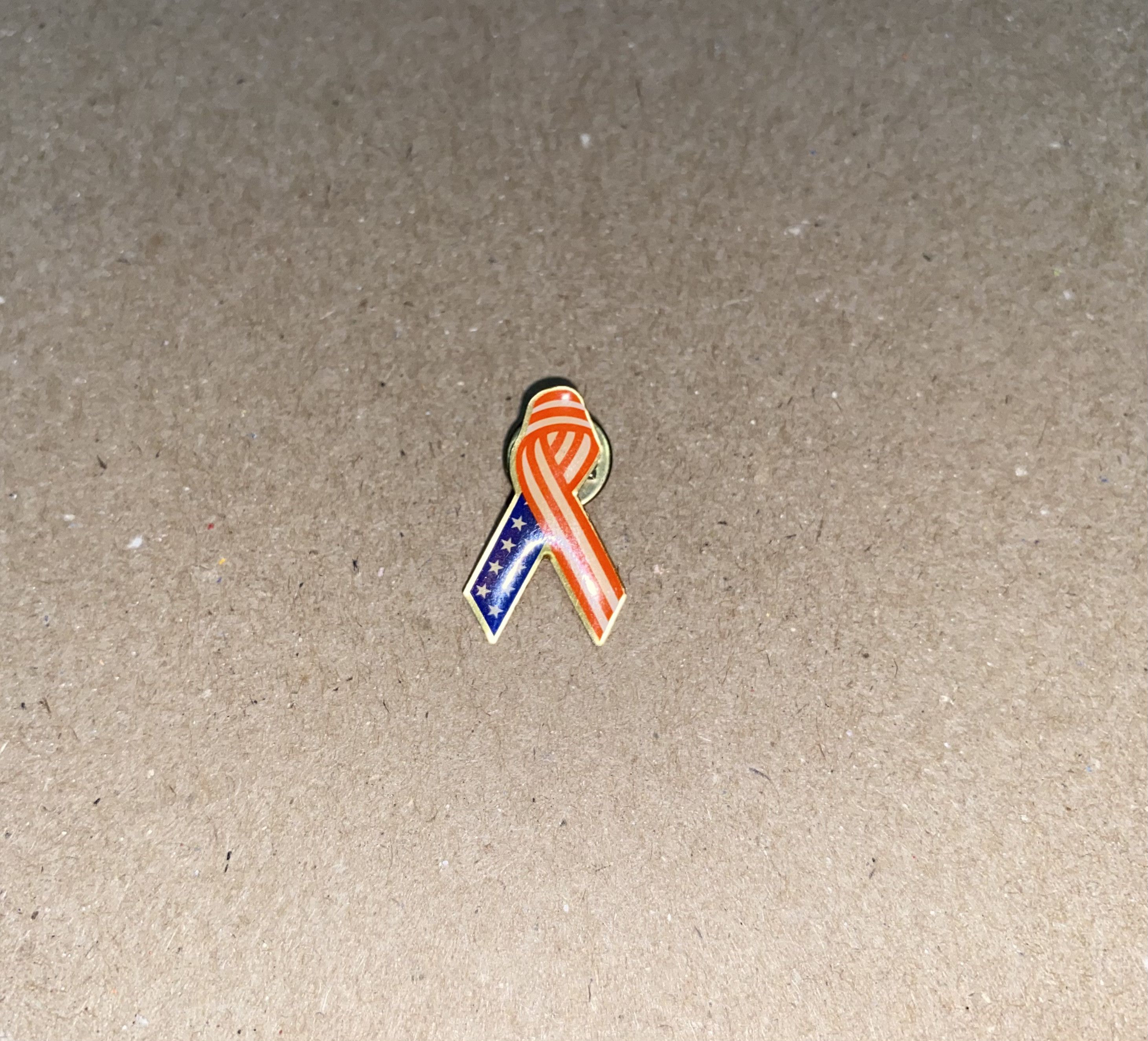Other USA United States America US American Flag Ribbon Enamel Pin Size ONE SIZE - 1 Thumbnail