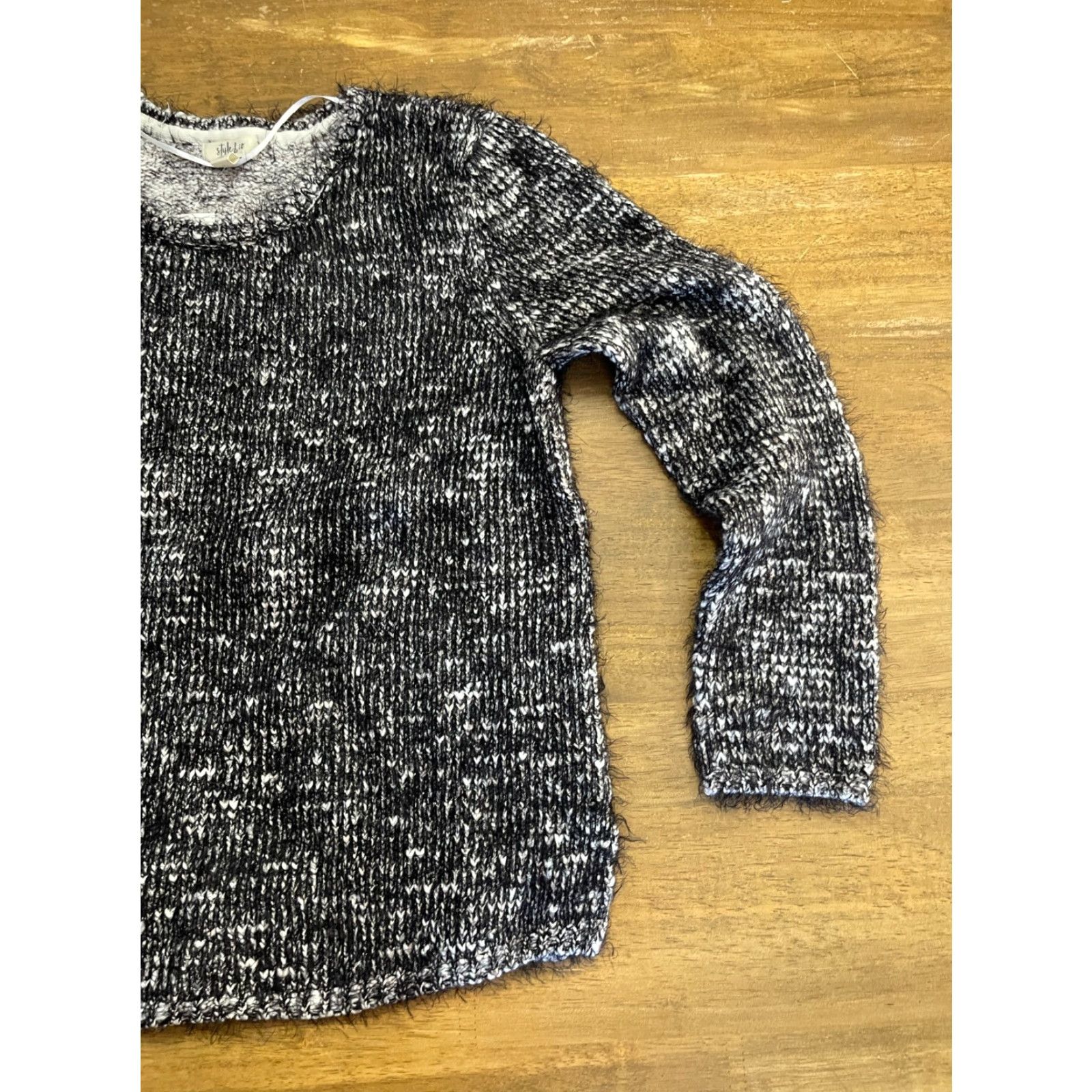 Vintage VINTAGE Style & Co. Sweater Shirt Women's Large Black White Sparkly Pullover NWT Size L / US 10 / IT 46 - 4 Thumbnail