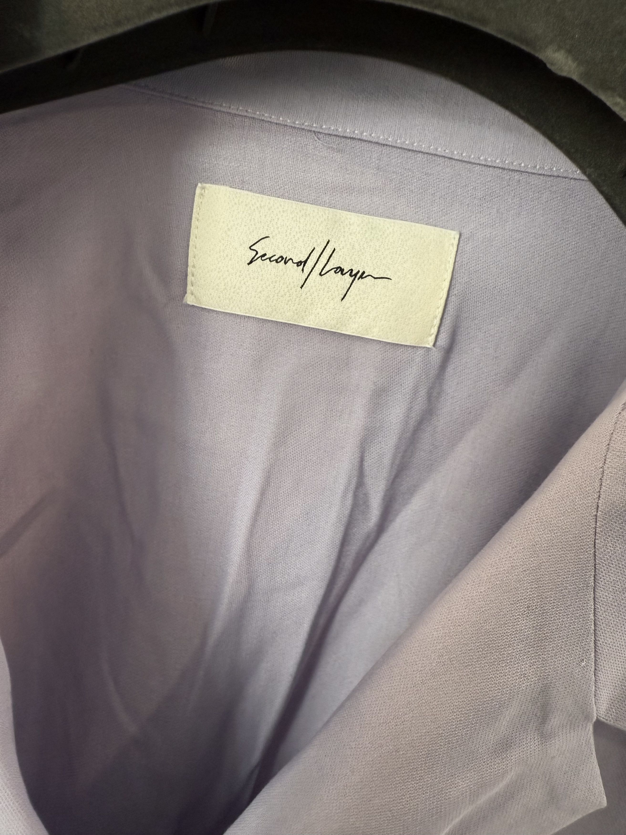 Second/Layer Second/Layer Open Collar Button Up Shirt - Lavender - L Size US L / EU 52-54 / 3 - 2 Thumbnail