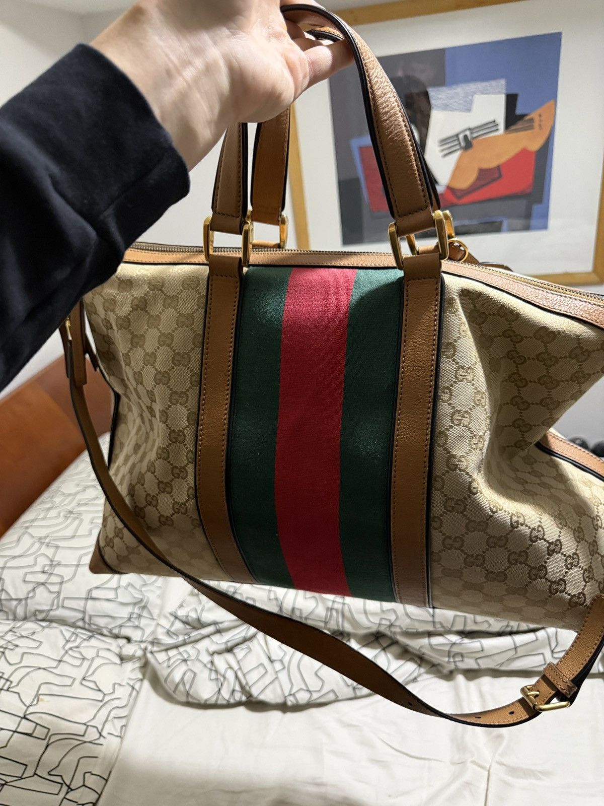 Gucci Gucci Brown Monogram Travel Bag Size ONE SIZE - 6 Thumbnail