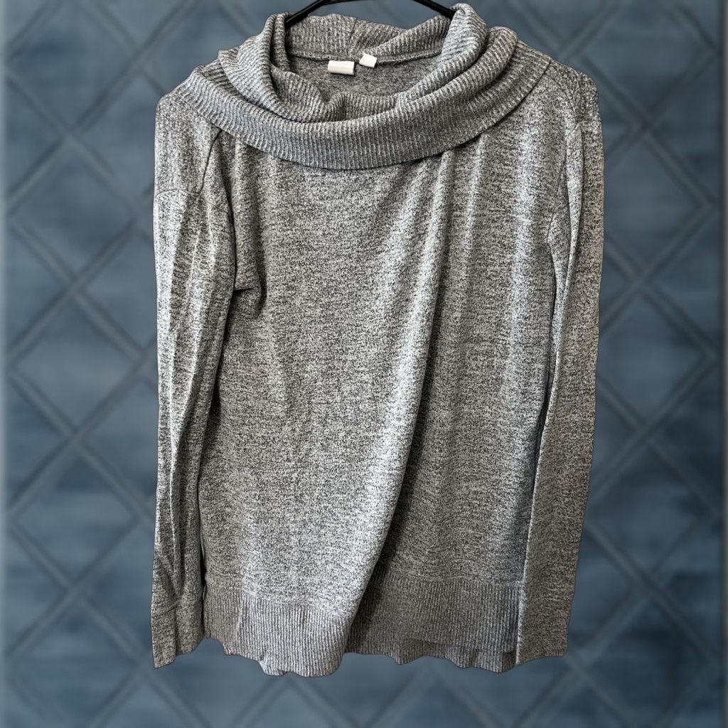 Gap GAP Women's Pullover Solid Turtleneck Sweater Small Gray Cotton Blend Size S / US 4 / IT 40 - 1 Thumbnail
