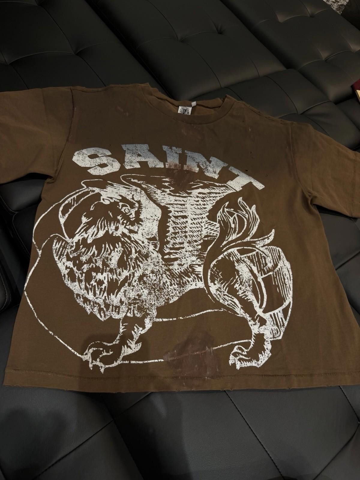 Saint Vanity Size L - Saint Vanity T-shirt 2025 Brown Authentic (NEW) Size US L / EU 52-54 / 3 - 1 Thumbnail