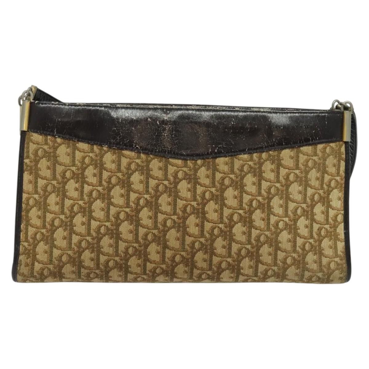 Dior DIOR Trotter Canvas Shoulder Bag Beige Gold Size ONE SIZE - 3 Thumbnail