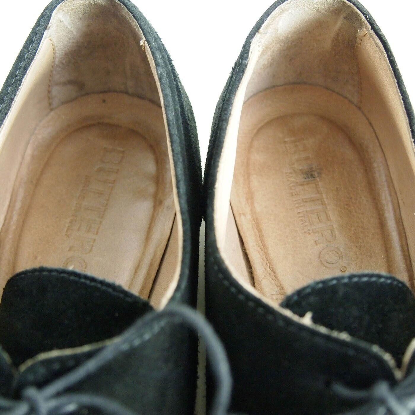 Buttero Buttero Cap Toe Ofords Black Waxed Suede Mens US 10 EU 43 Size US 10 / EU 43 - 4 Thumbnail