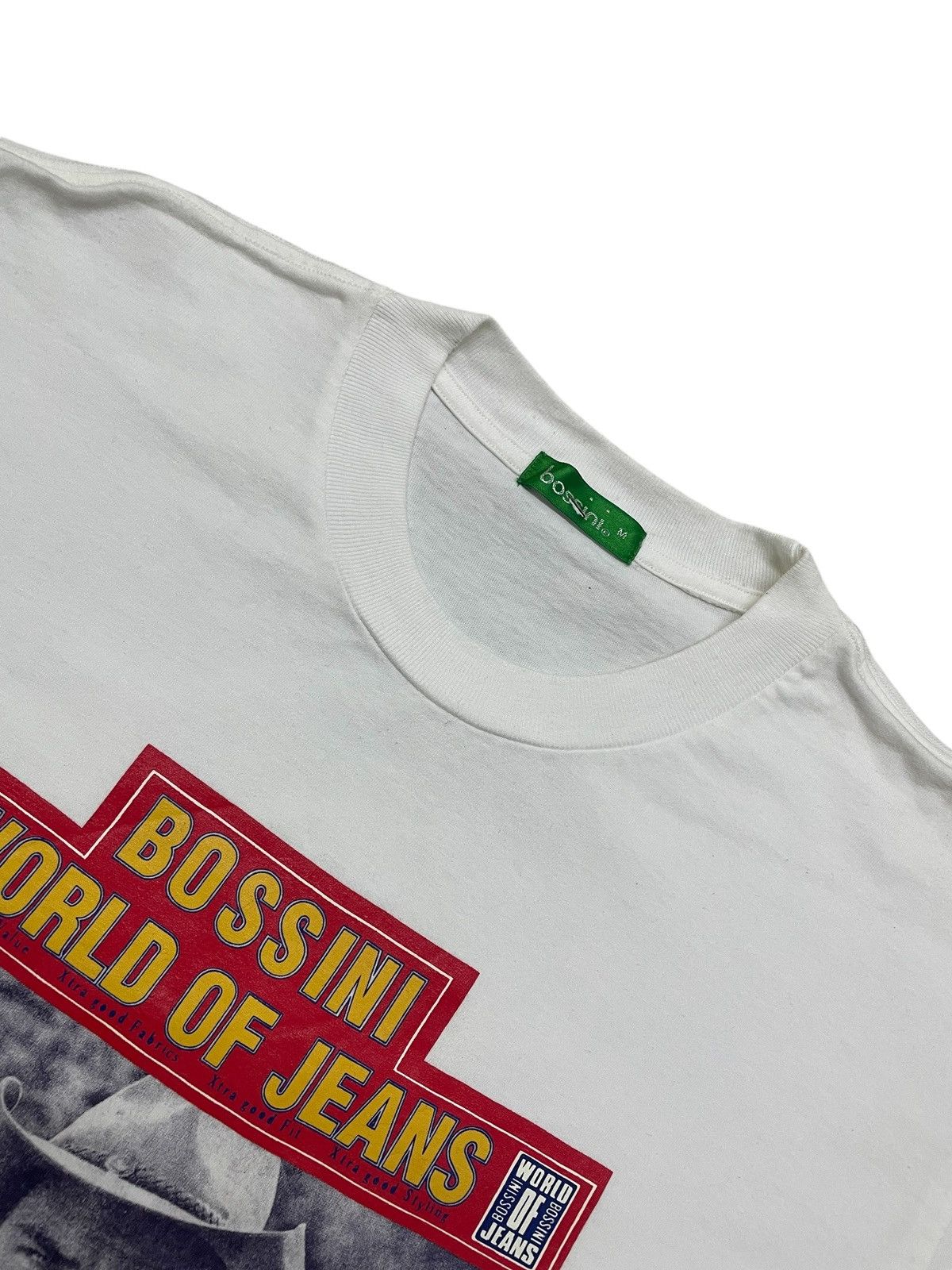 Vintage Vintage 90s Bossini World Of Jeans Photo Tees T-shirt Size US L / EU 52-54 / 3 - 3 Thumbnail