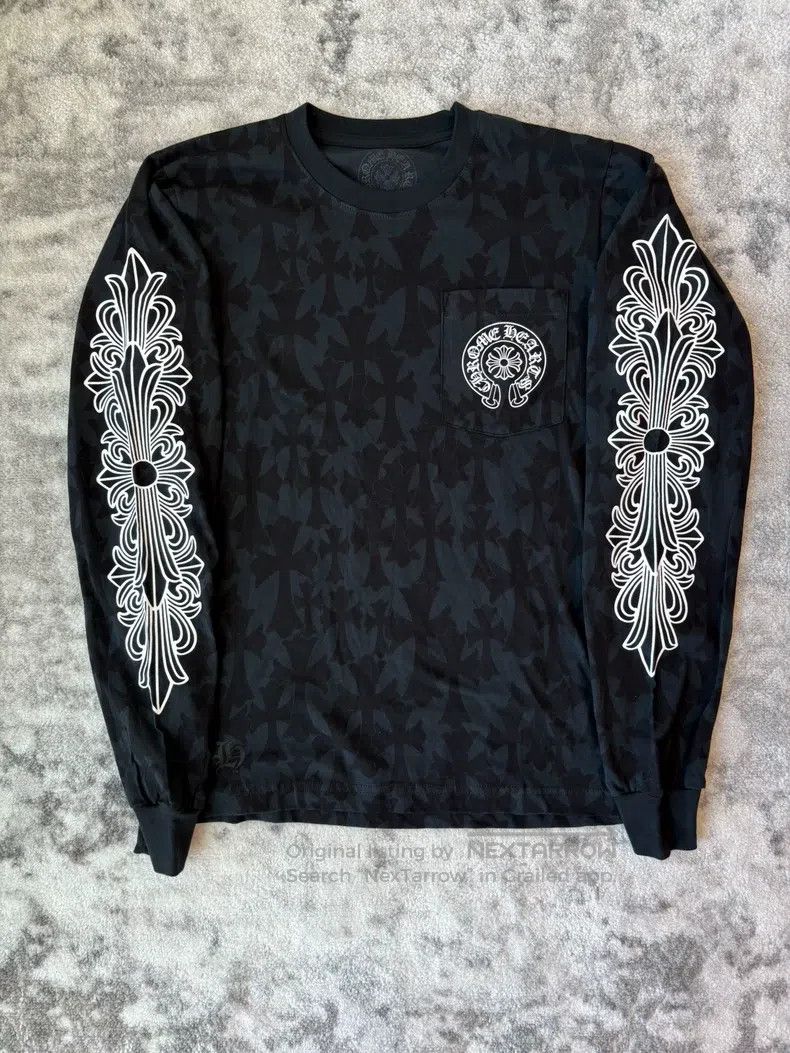 Chrome Hearts CHROME HEARTS Size S Letter dark pattern printed round neck Size US S / EU 44-46 / 1 - 1 Thumbnail