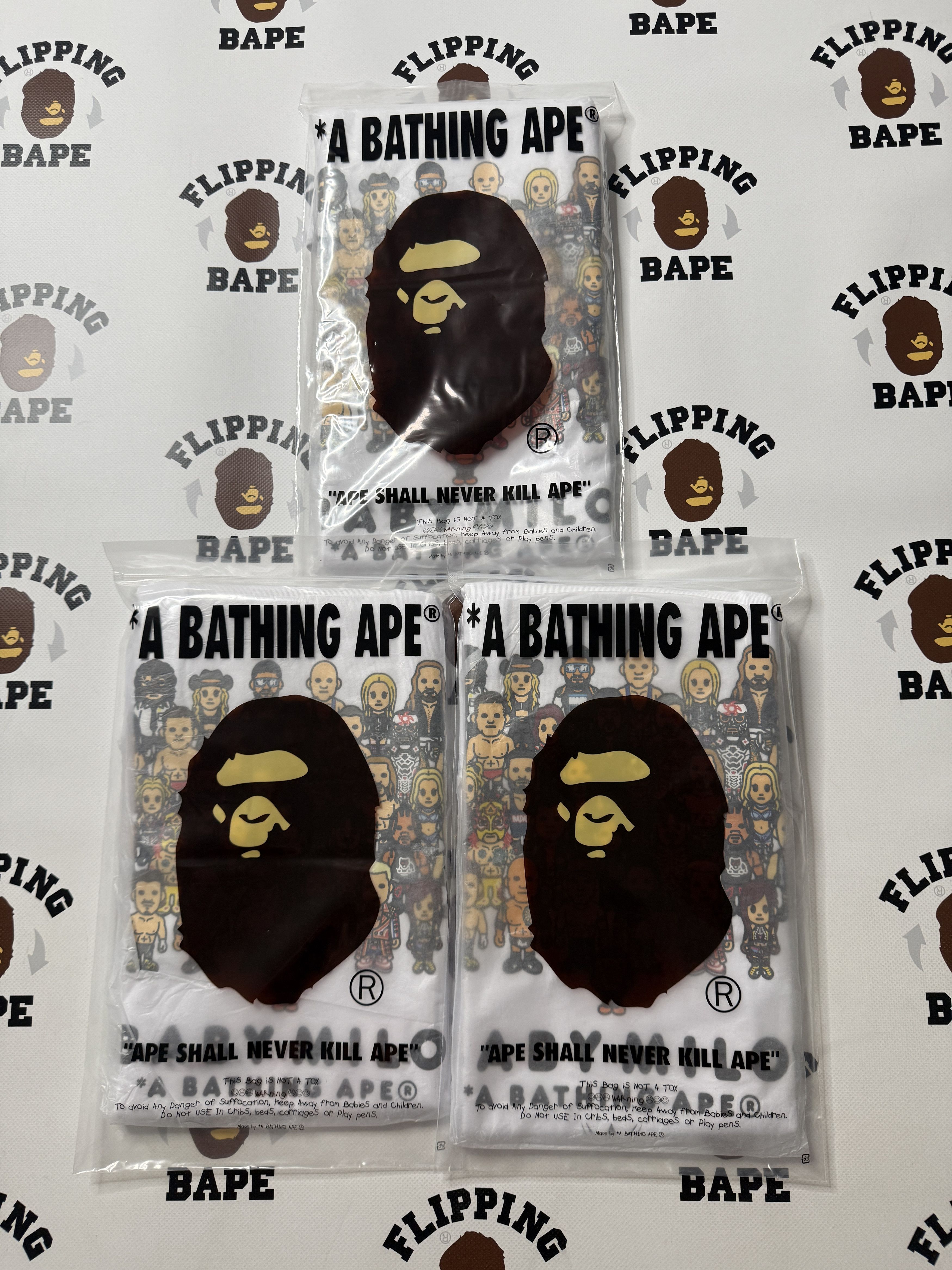 Bape BAPE X WWE WRESTLERS BABY MILO RELAXED FIT TEE Size US M / EU 48-50 / 2 - 14 Thumbnail