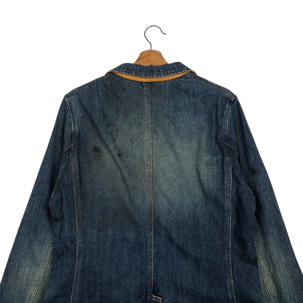 Japanese Brand 📌Vintage Denim Worker Jacket PTTP Japan Issey Miyake Size L / US 10 / IT 46 - 10 Thumbnail