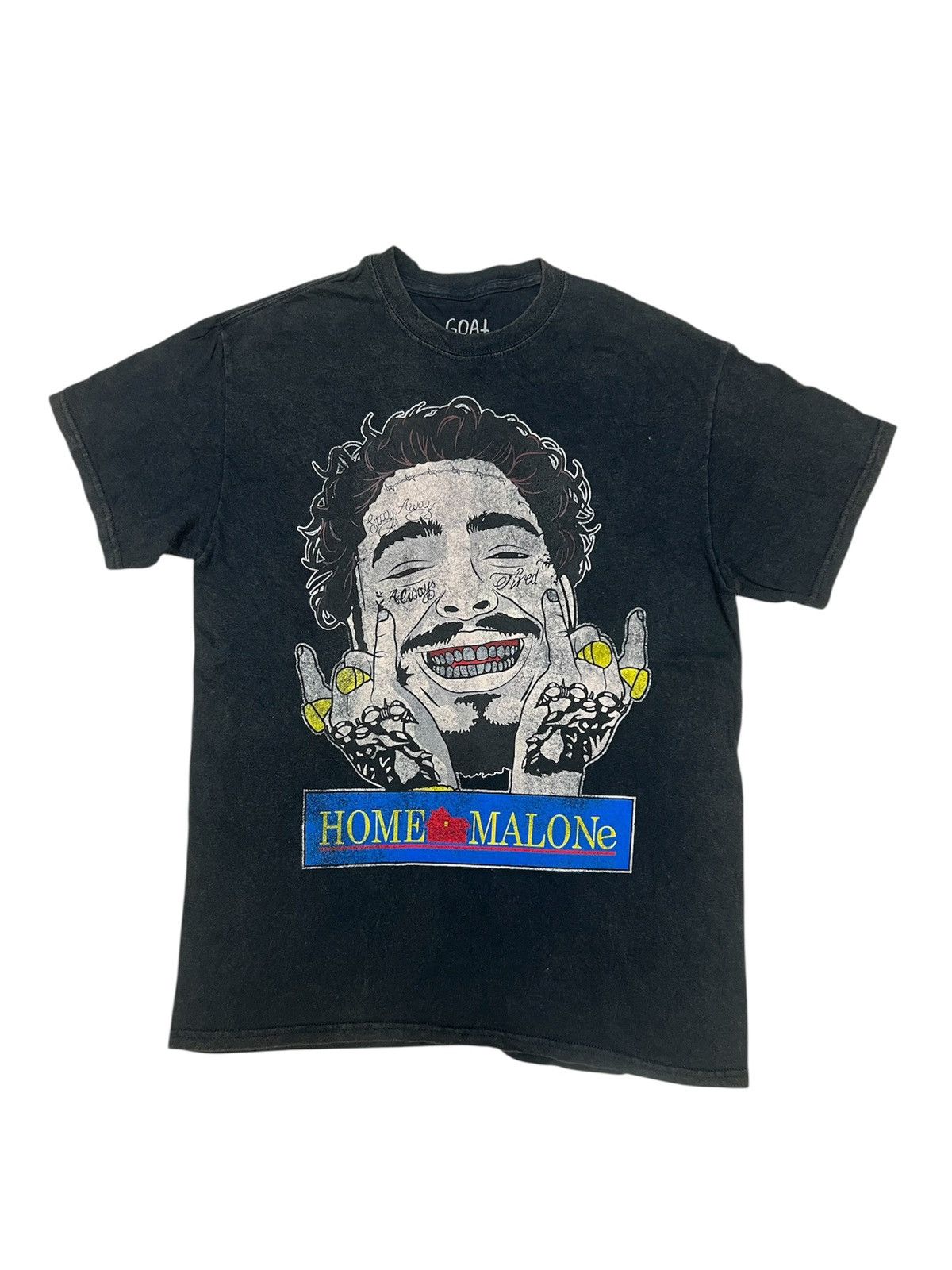 GOAT Crew Thrashed Faded Home Malone Post Malone Rap Tshirt Size US M / EU 48-50 / 2 - 1 Thumbnail
