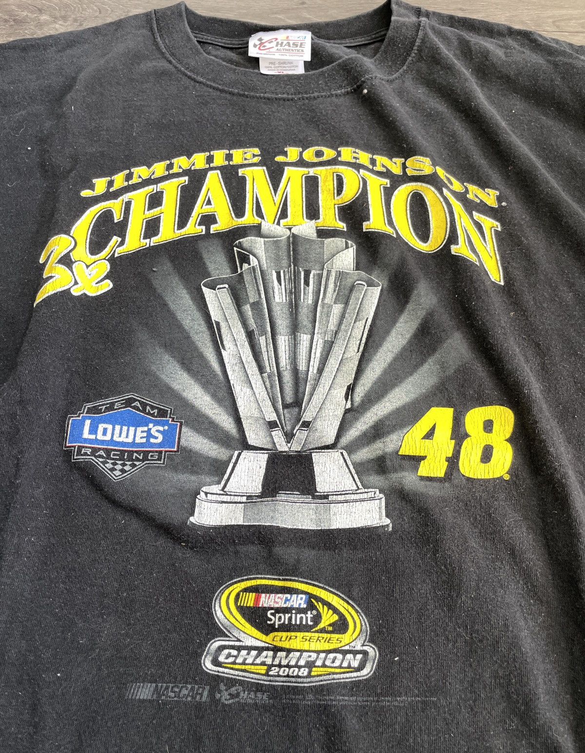 Chase Authentics × Vintage Vintage Chase “Jimmie Johnson 3x Champion” T-shirt (Sz.XL) Size US XL / EU 56 / 4 - 2 Thumbnail