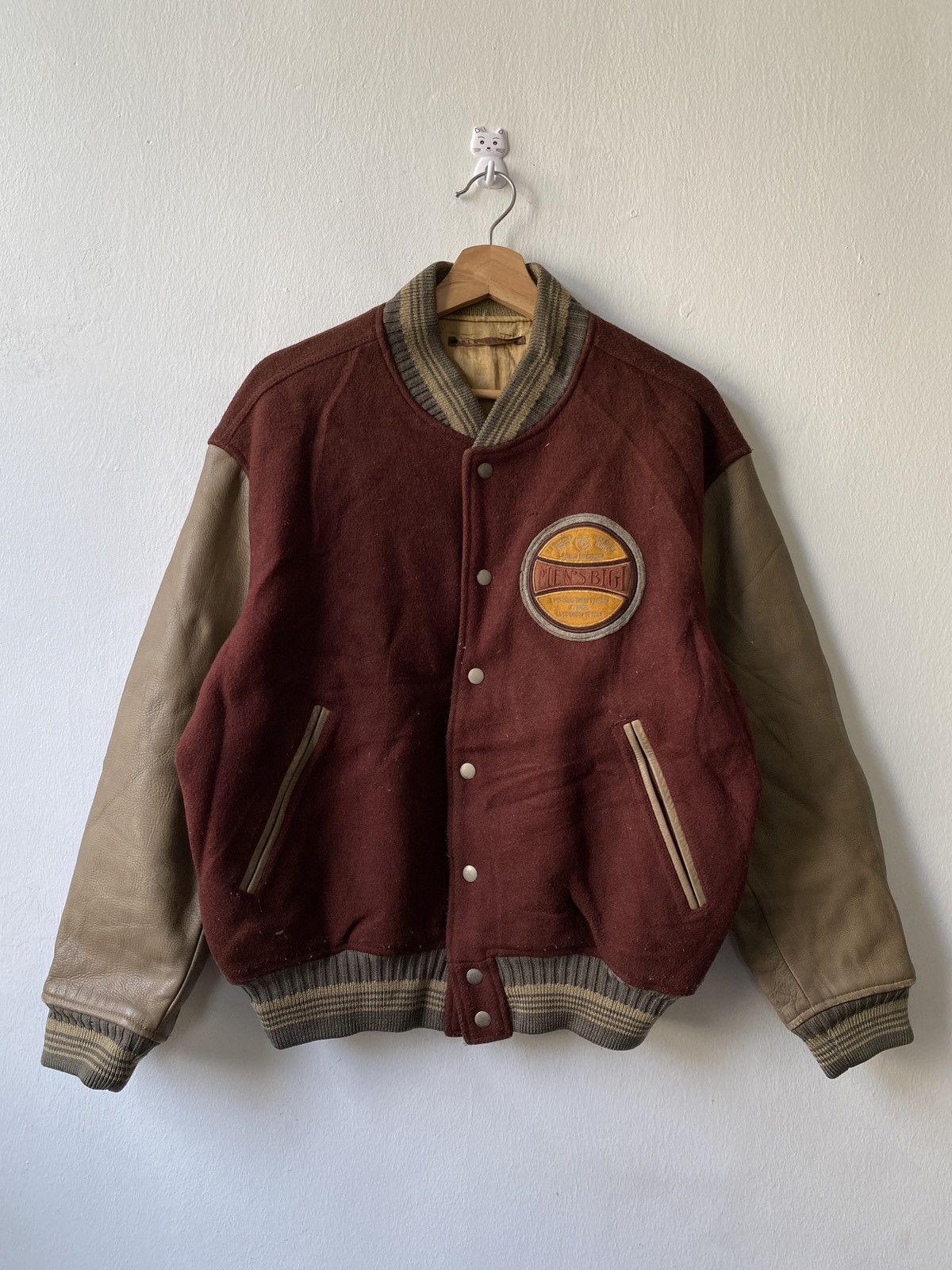 Vintage Vintage Mens Bigi Wool Leather Varsity Jacket Size US M / EU 48-50 / 2 - 2 Thumbnail