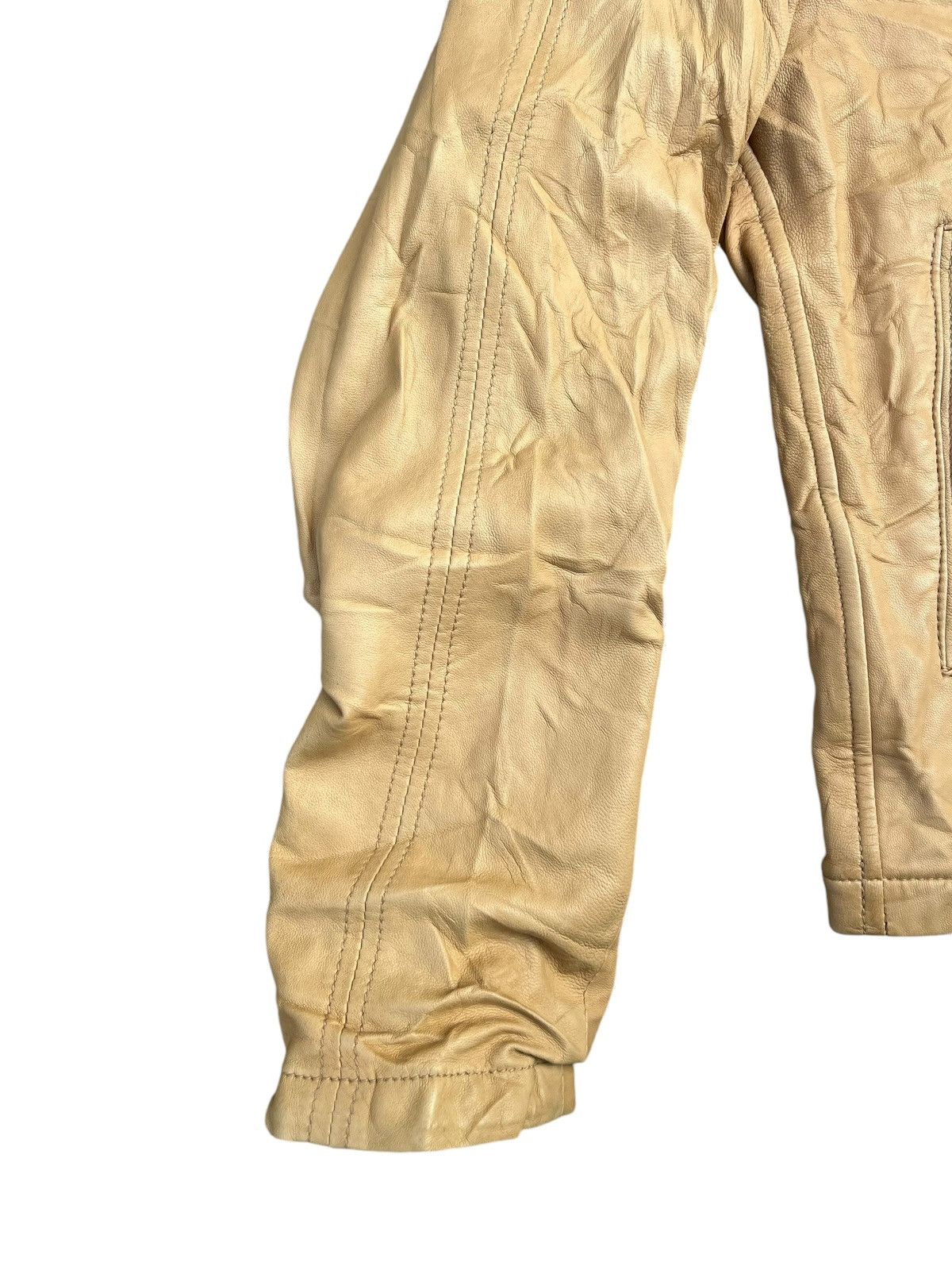Nicole Club Monsieur Nicole Fade Patina Sheepskin Leather Racer Jacket Size US S / EU 44-46 / 1 - 7 Thumbnail