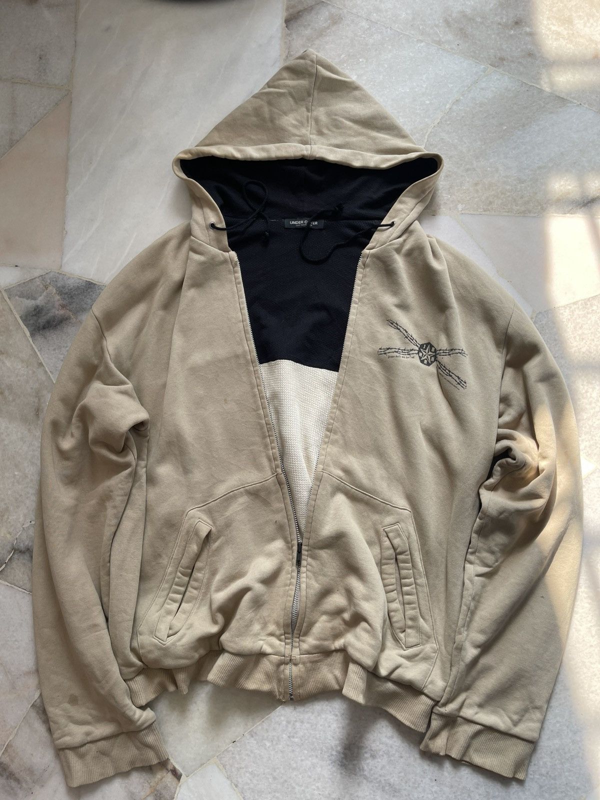 A.F.F.A. × Undercover A/W1996 Undercover 'Jesus Built My Hot Rod' Thermal Hoodie Size US XL / EU 56 / 4 - 11 Thumbnail