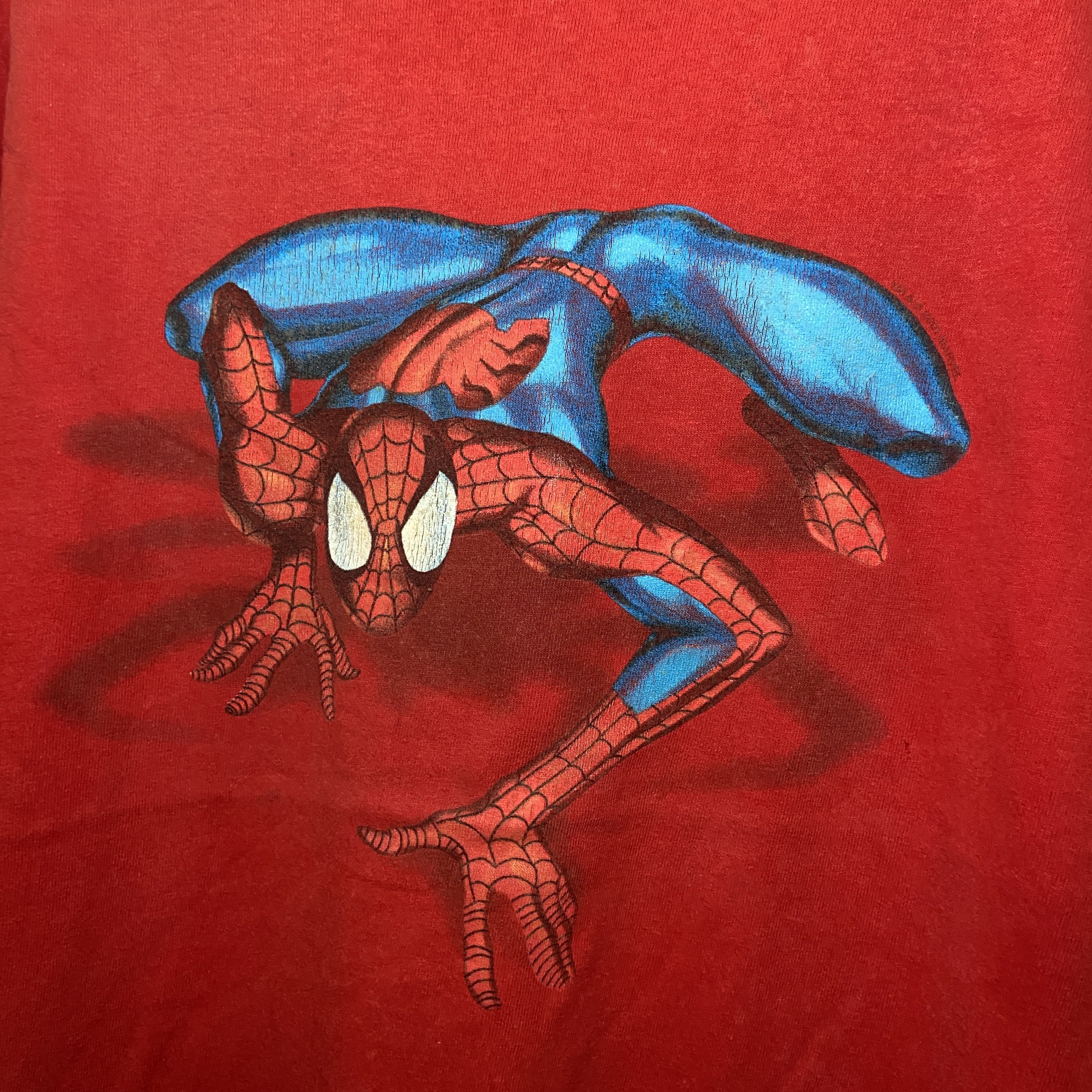 Vintage DISTRESSED !! SPIDER-MAN Marvel comics t-shirt Size US M / EU 48-50 / 2 - 2 Thumbnail