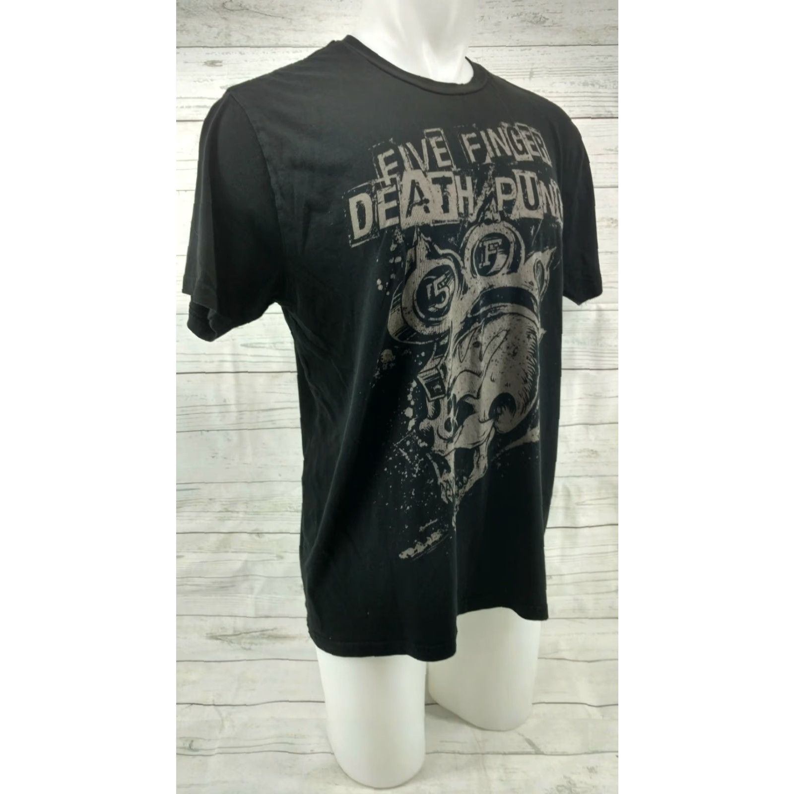 Vintage Rock Me FIVE 5 FINGER DEATH PUNCH Skull T-Shirt Men's XL Heavy Metal Black Skull Graphic Tee Men XL Size US XL / EU 56 / 4 - 4 Thumbnail