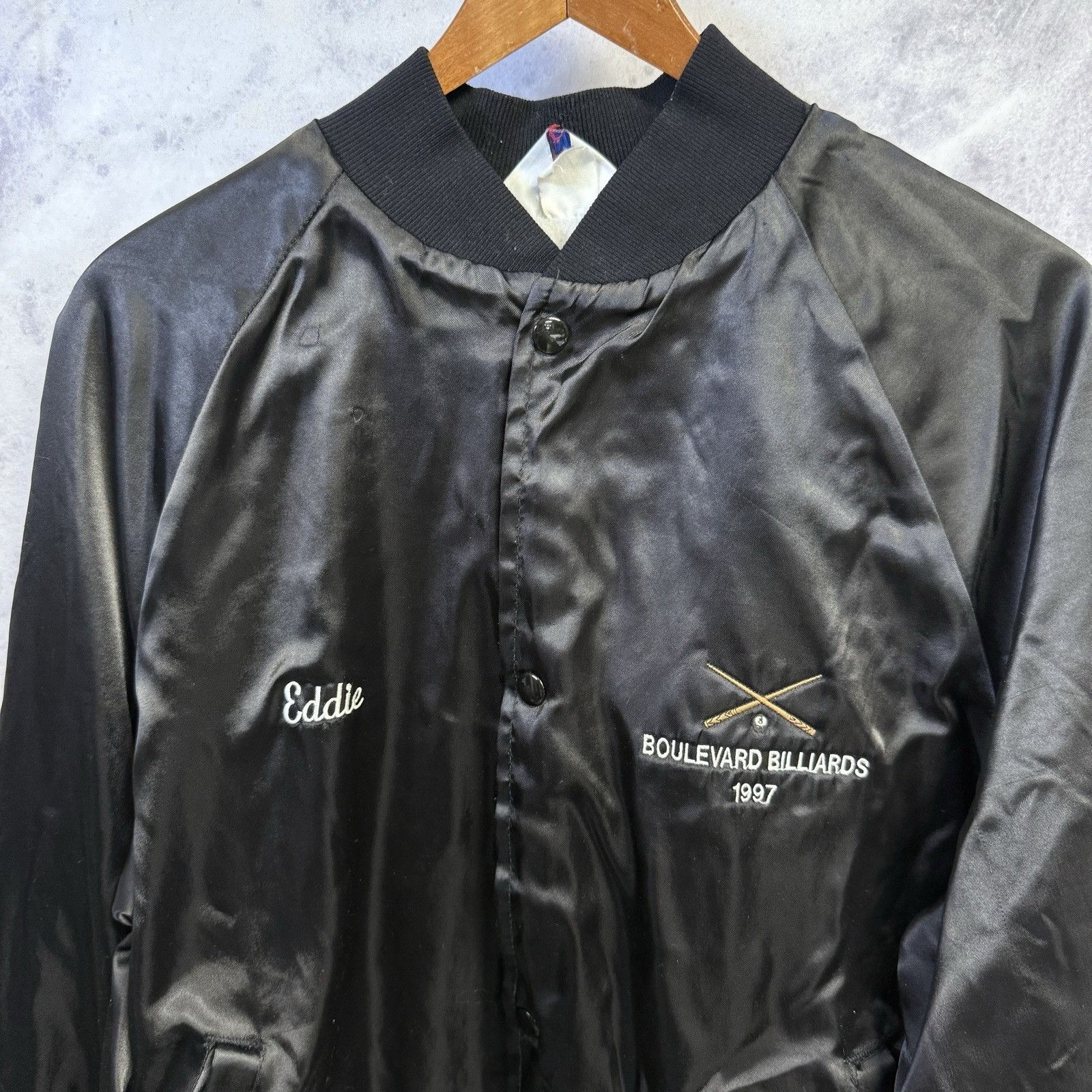 Vintage Vintage 8 Ball Billiards League Jacket Mens L 23.5x25.5 Size US L / EU 52-54 / 3 - 3 Thumbnail